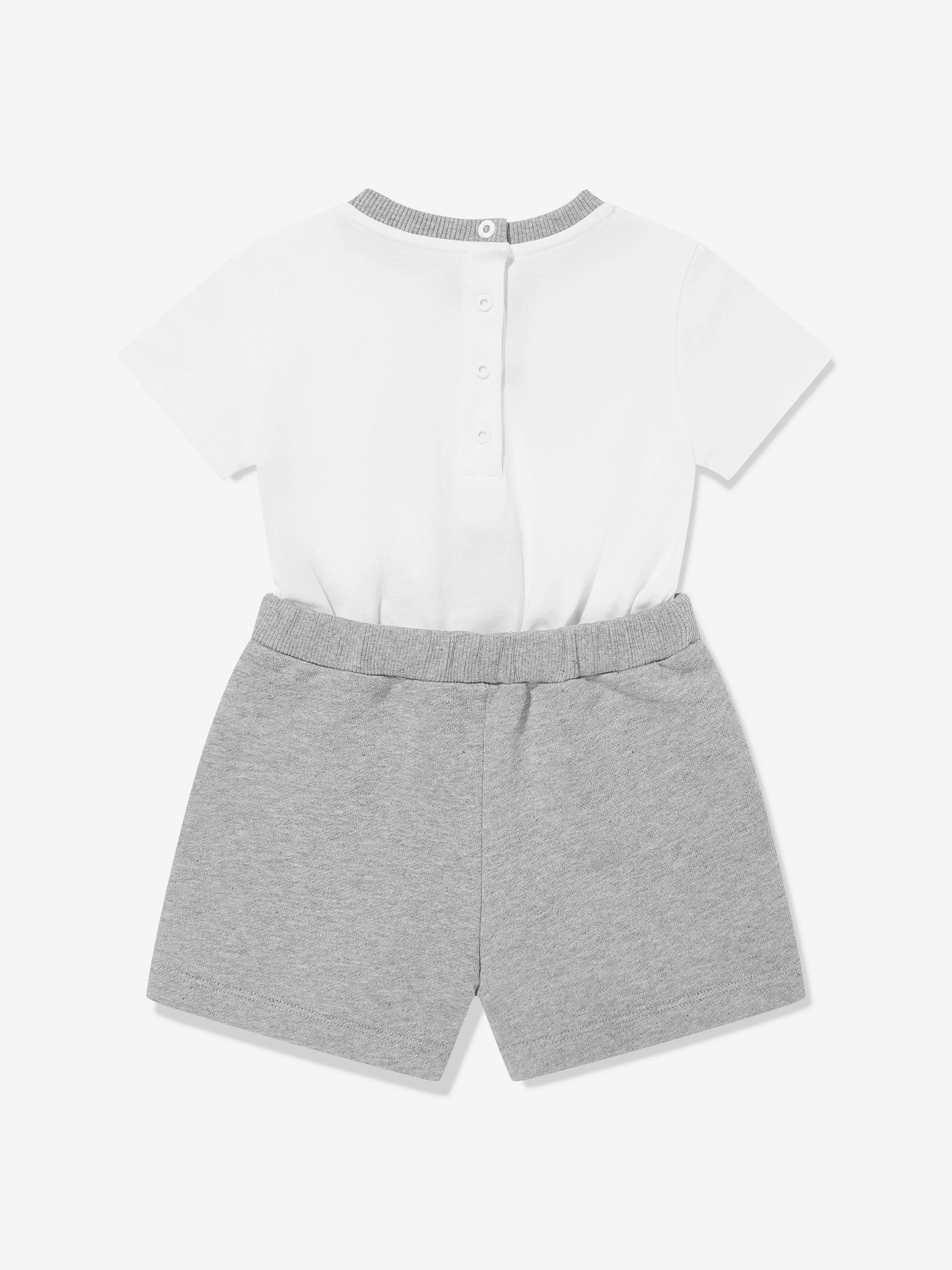 Balmin Baby Boys Logo-Overall in Weiß