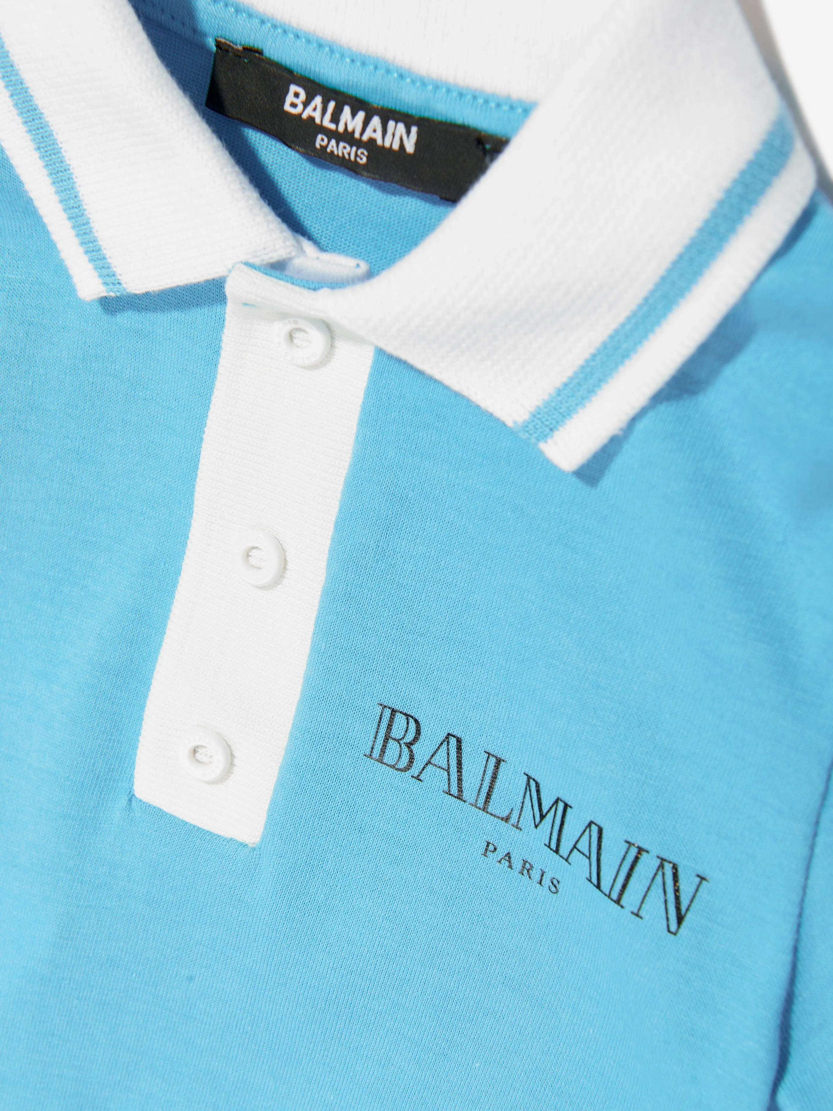 Balmain Baby Boys Polo-Strampler in Blau