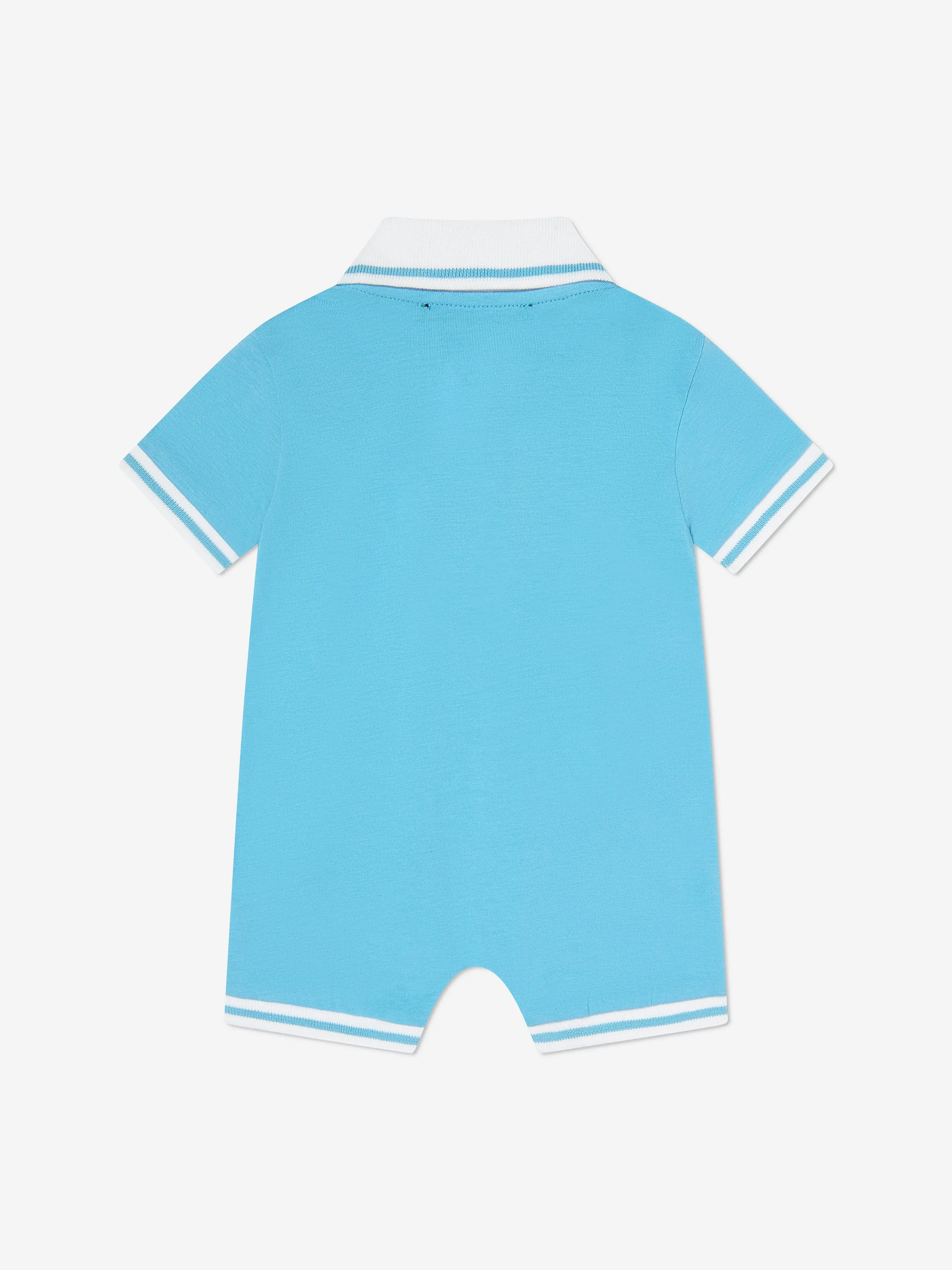 Balmain Baby Boys Polo-Strampler in Blau