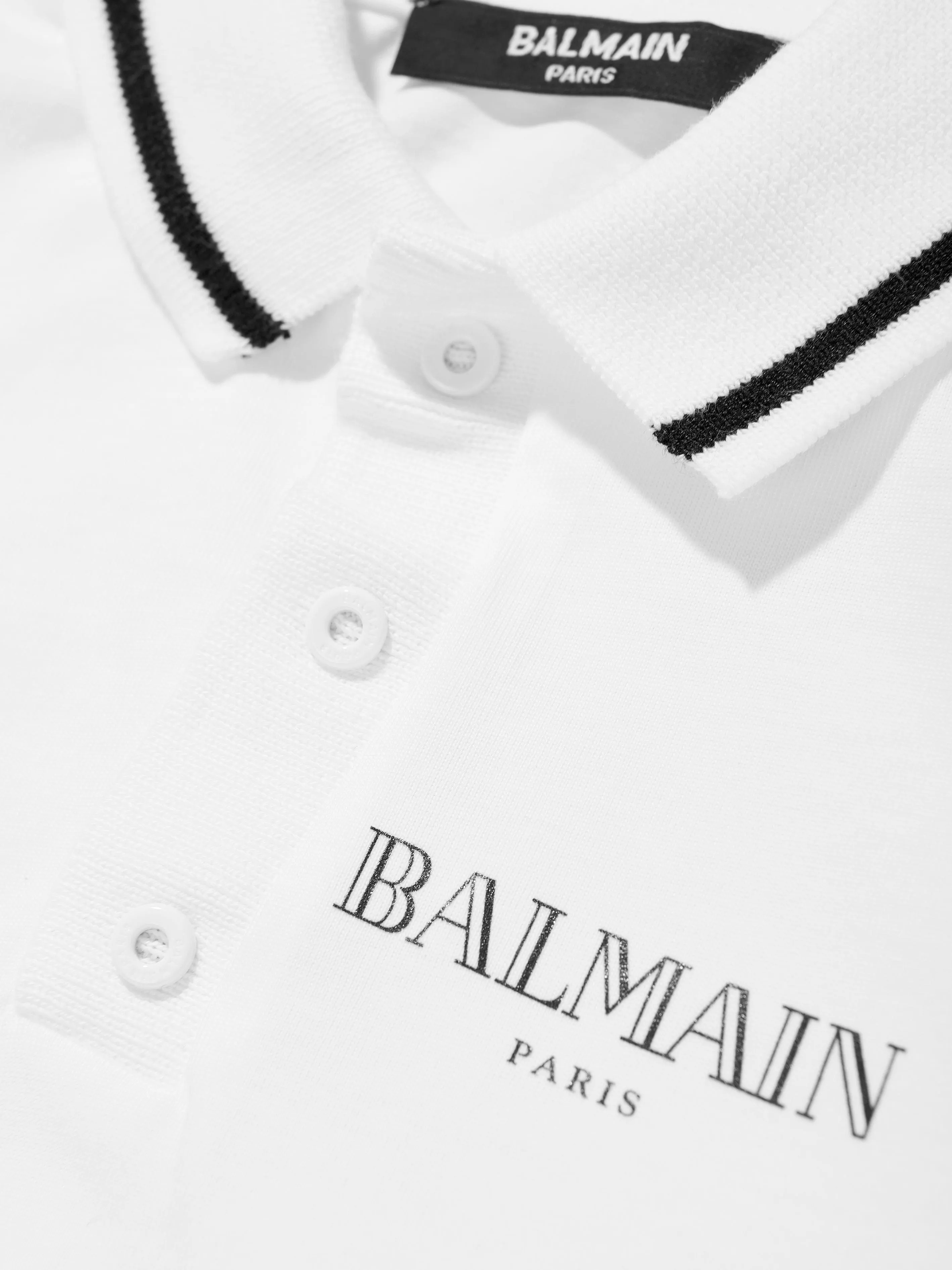 Balmin Baby Boys Polo-Strampler in Weiß