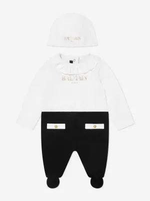 Balmain Baby Girls Babygrow Geschenkset in Weiß