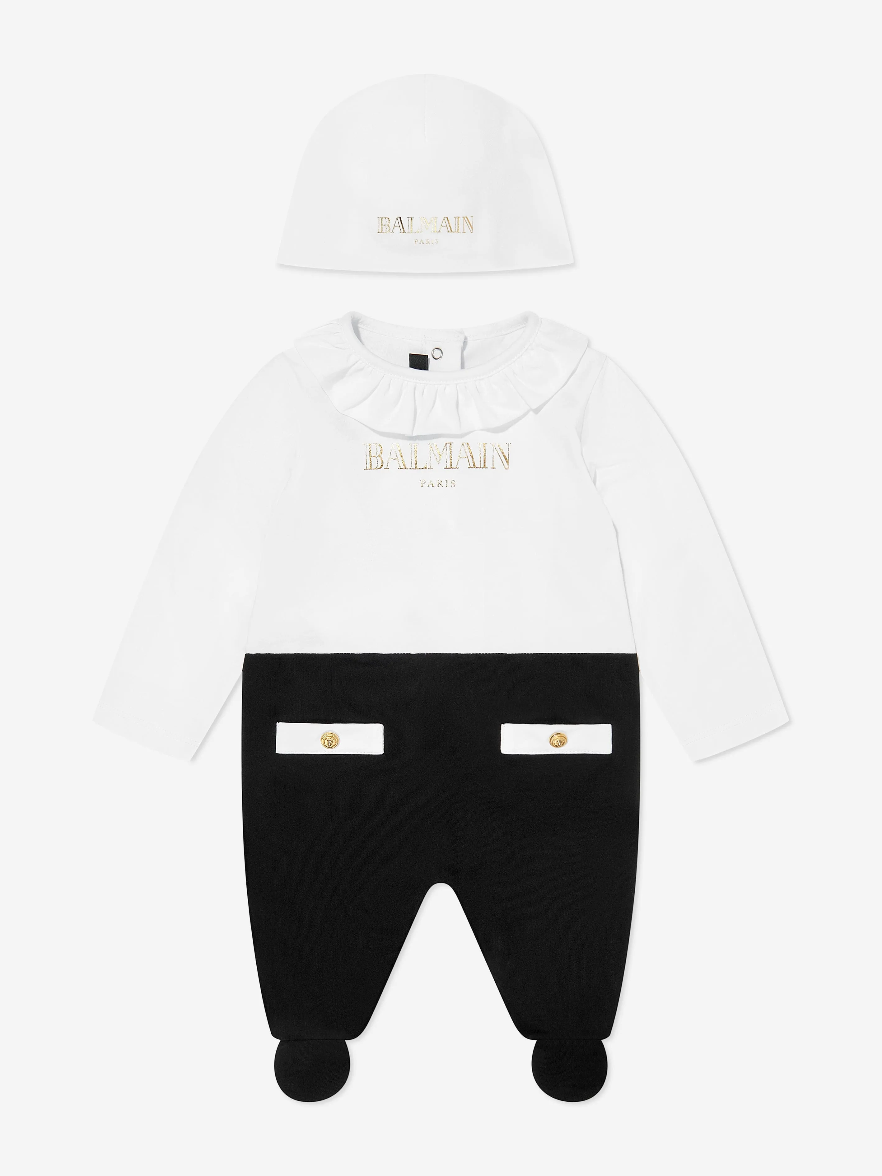 Balmain Baby Girls Babygrow Geschenkset in Weiß