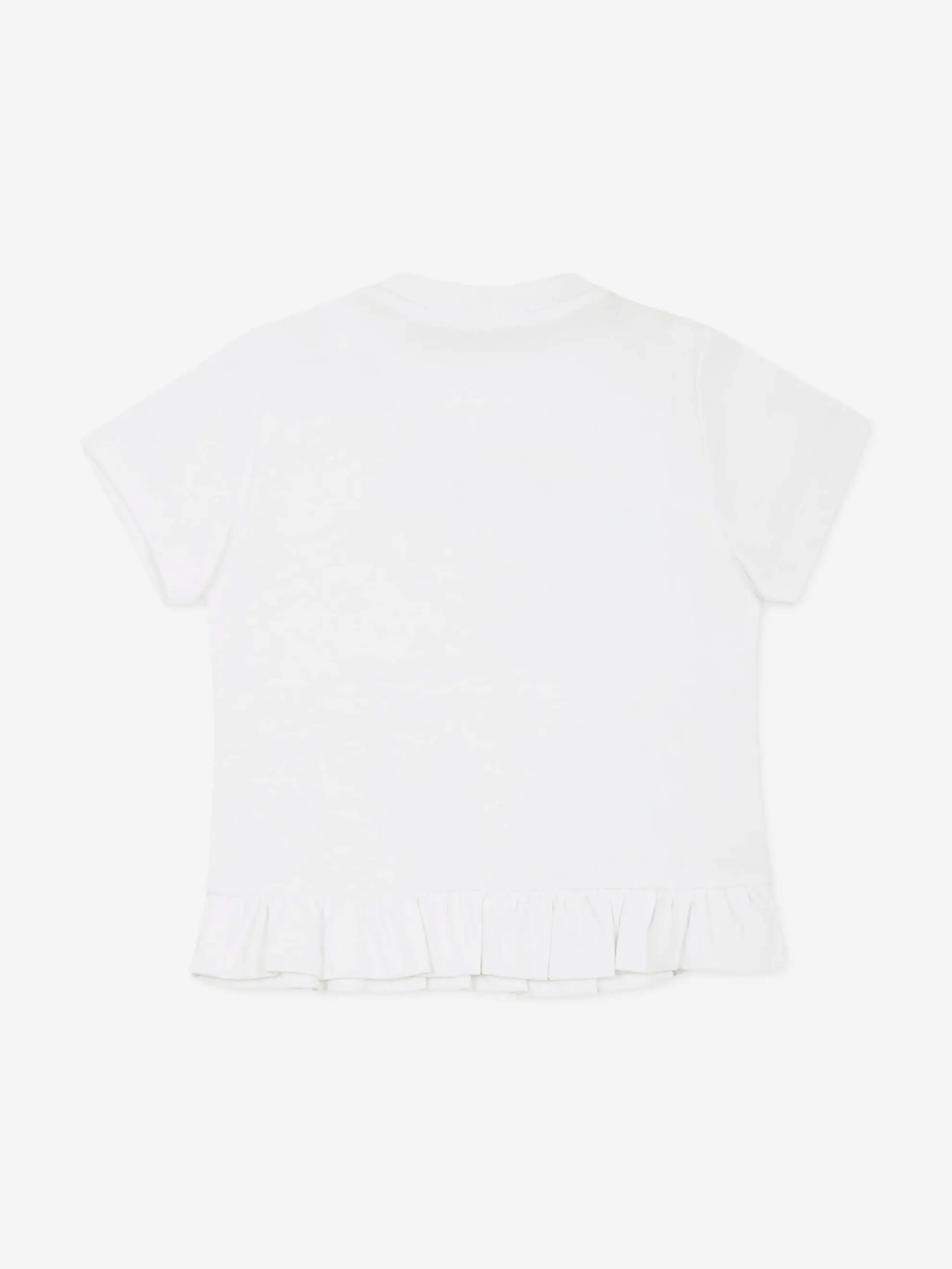 Balmain Baby Girls Logo T-Shirt in Weiß