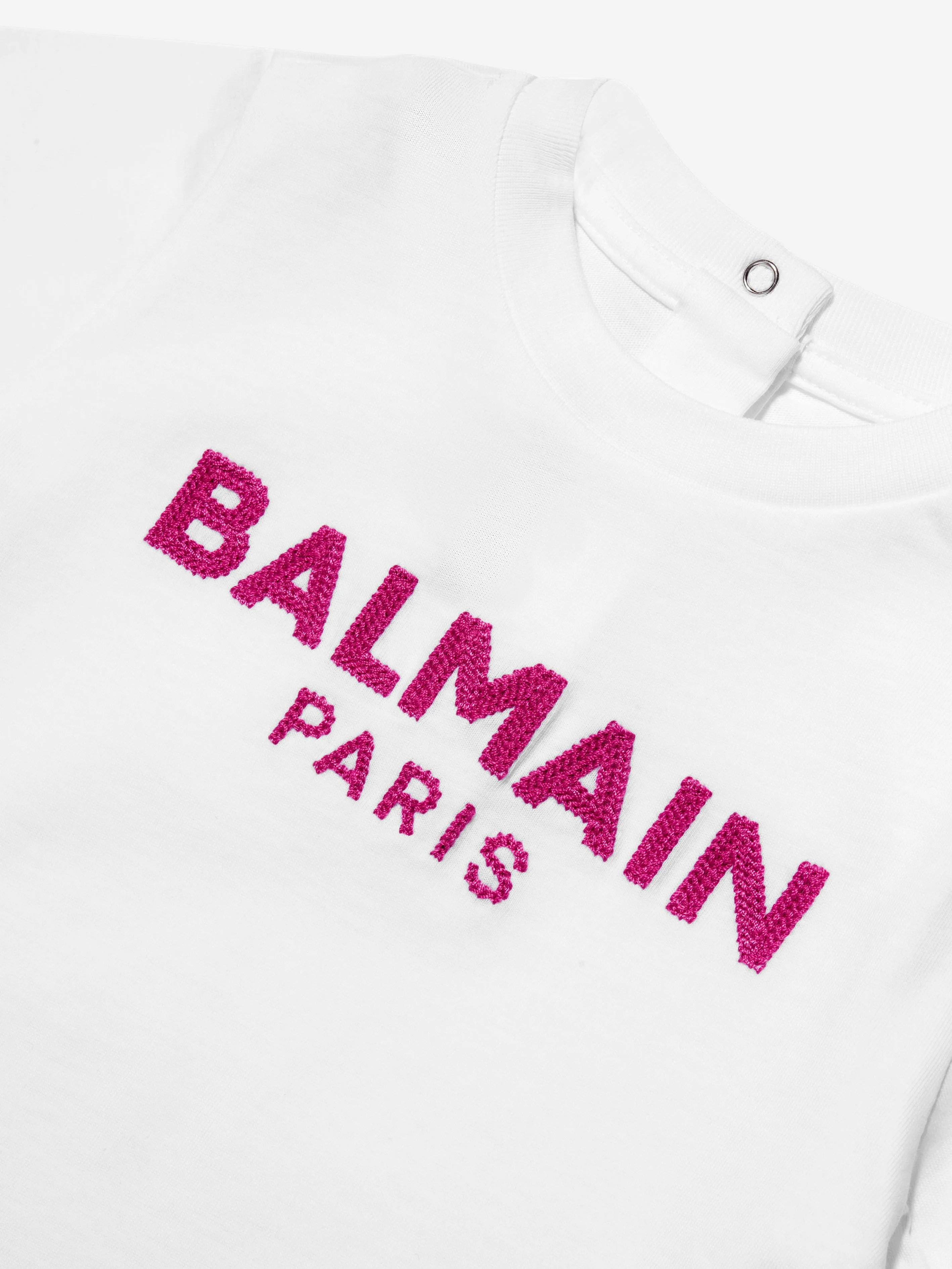 Balmain Baby Logo T-Shirt in Weiß