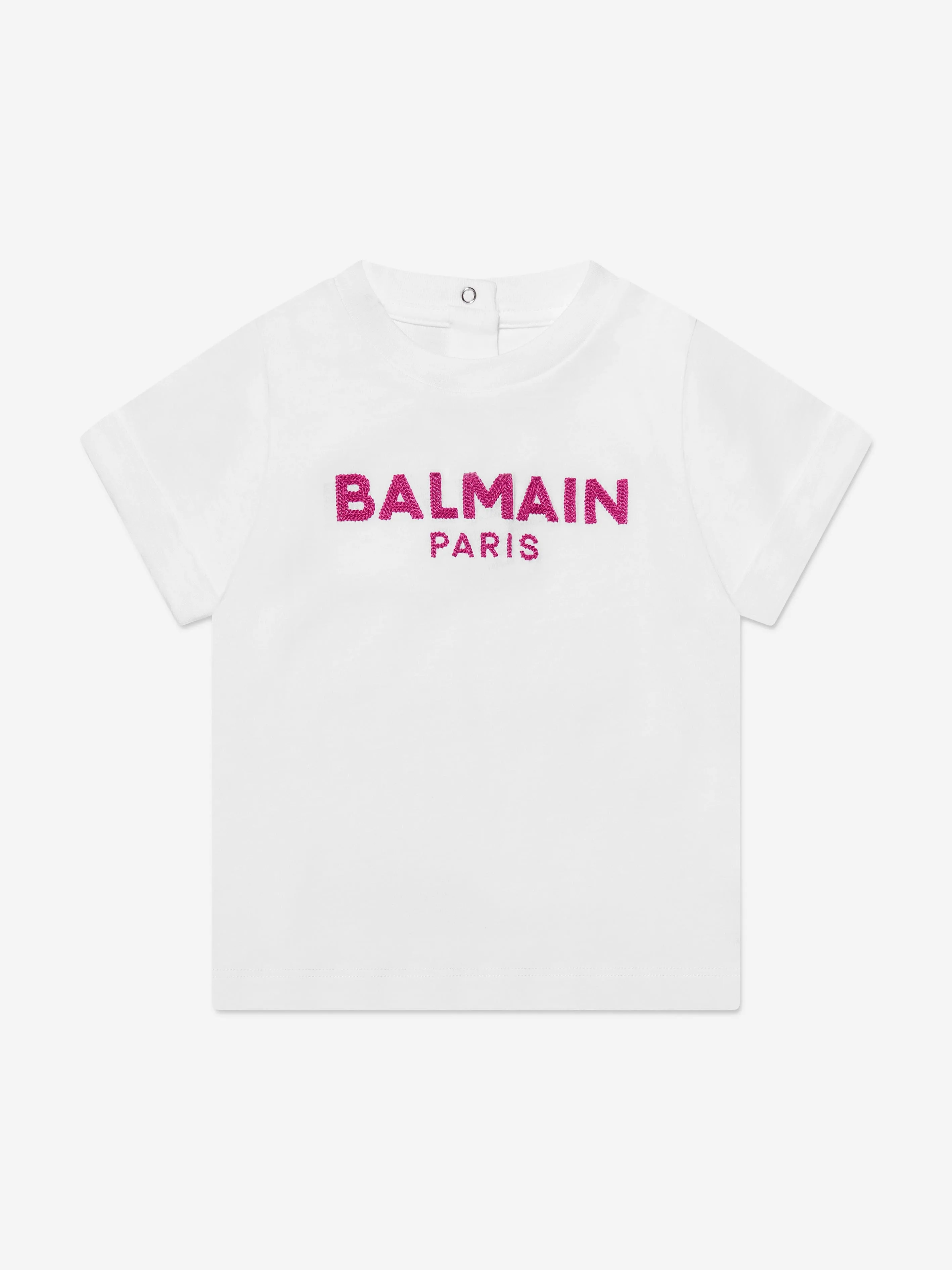 Balmain Baby Logo T-Shirt in Weiß
