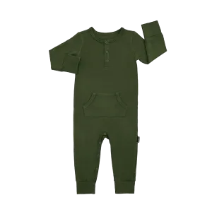 BELAN J Langarm-Overalls mit Tasche 6-12 Monate - Waldgrün
