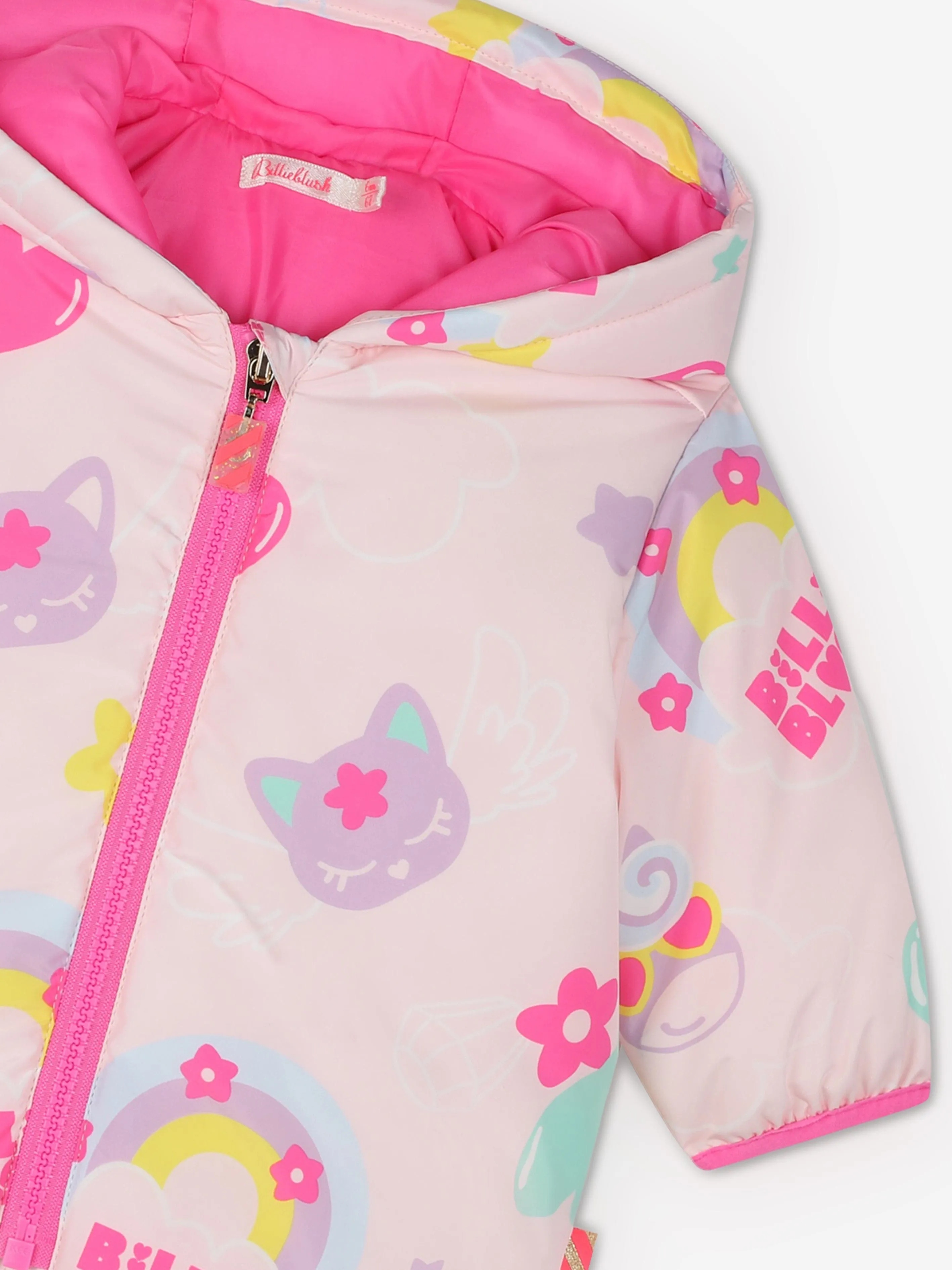 Billieblush Baby Mädchen Magic Rainbow Puffer Jacke in Rosa