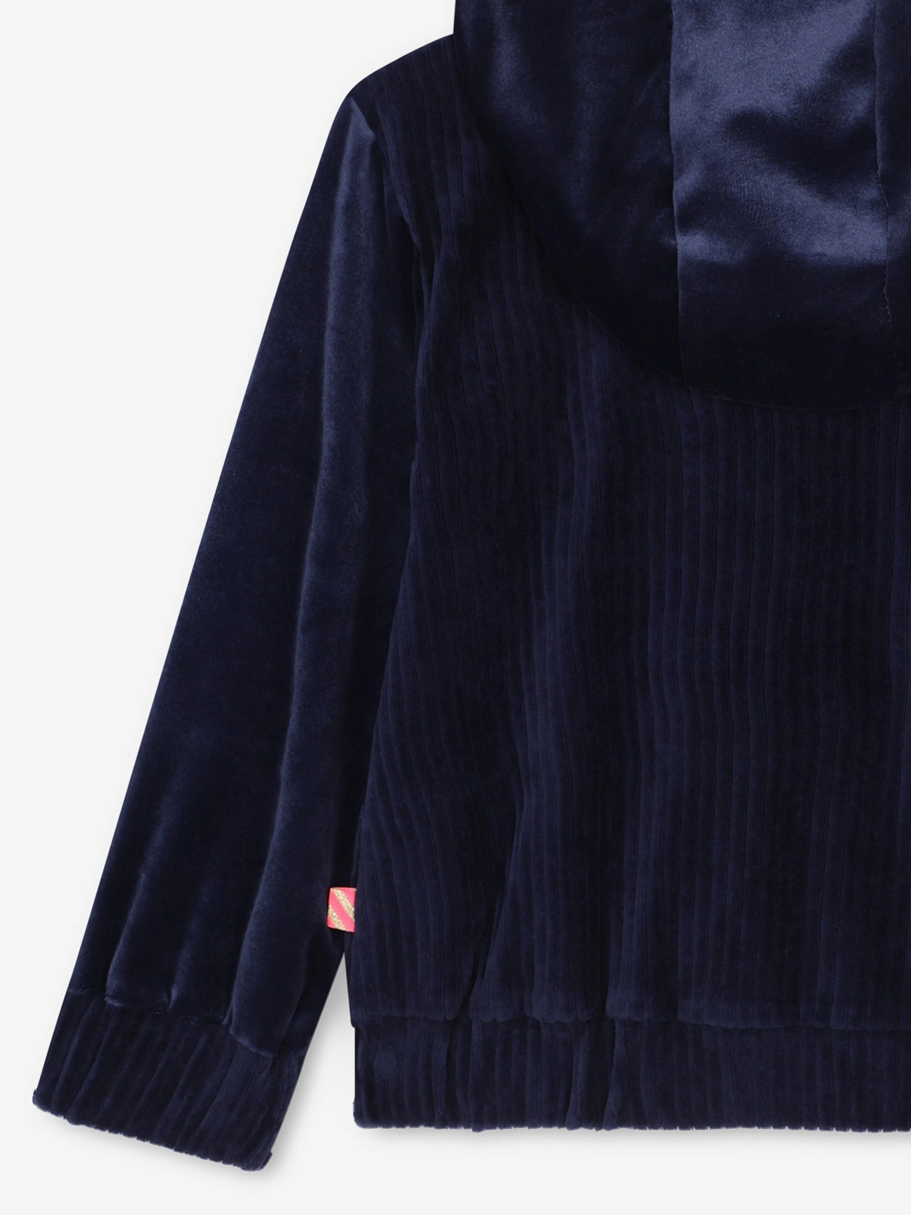 Billieblush Mädchen Velour Reißverschluss Top in Marine
