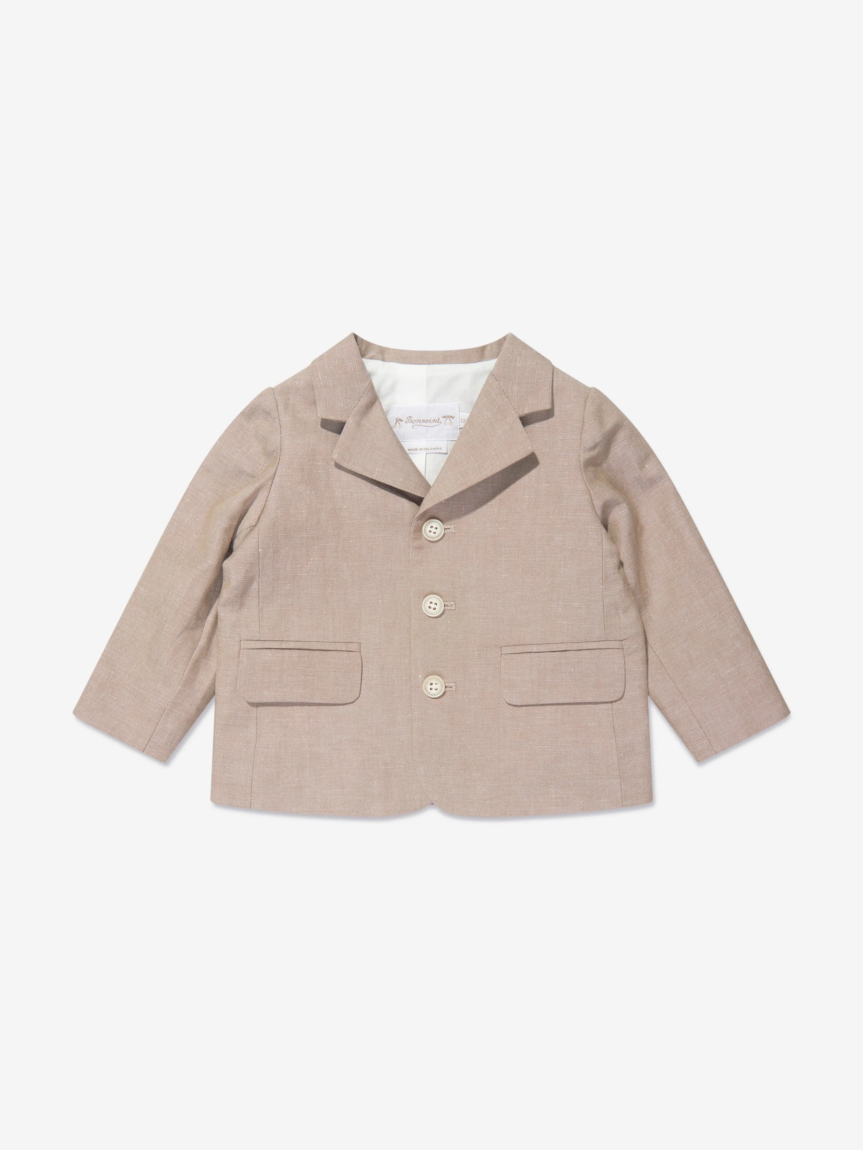 Bonpoint Baby Boys Leinen Leopold Blazer in Braun