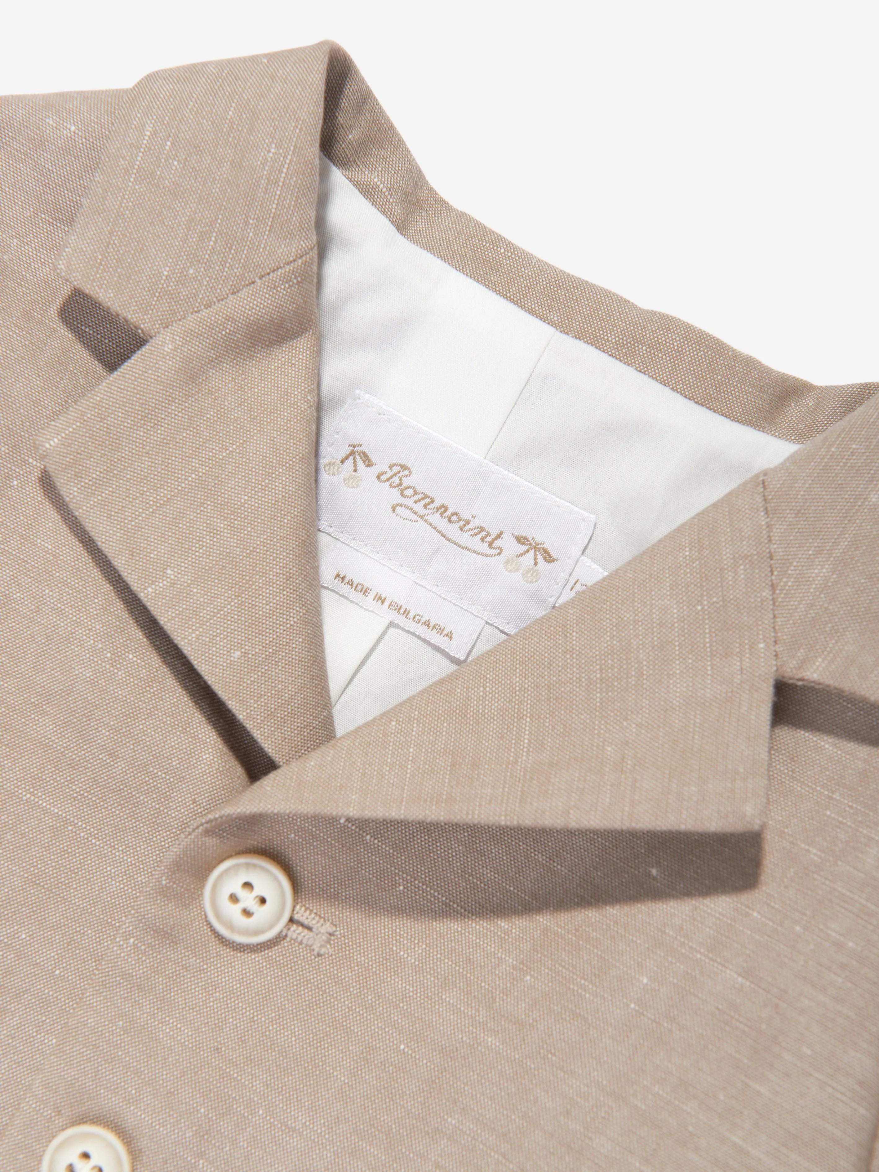 Bonpoint Baby Boys Leinen Leopold Blazer in Braun