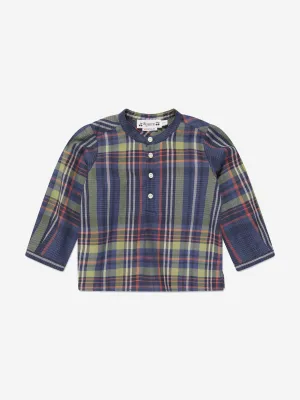 Bonpoint Baby Boys Polisson Tartan Hemd in Marineblau