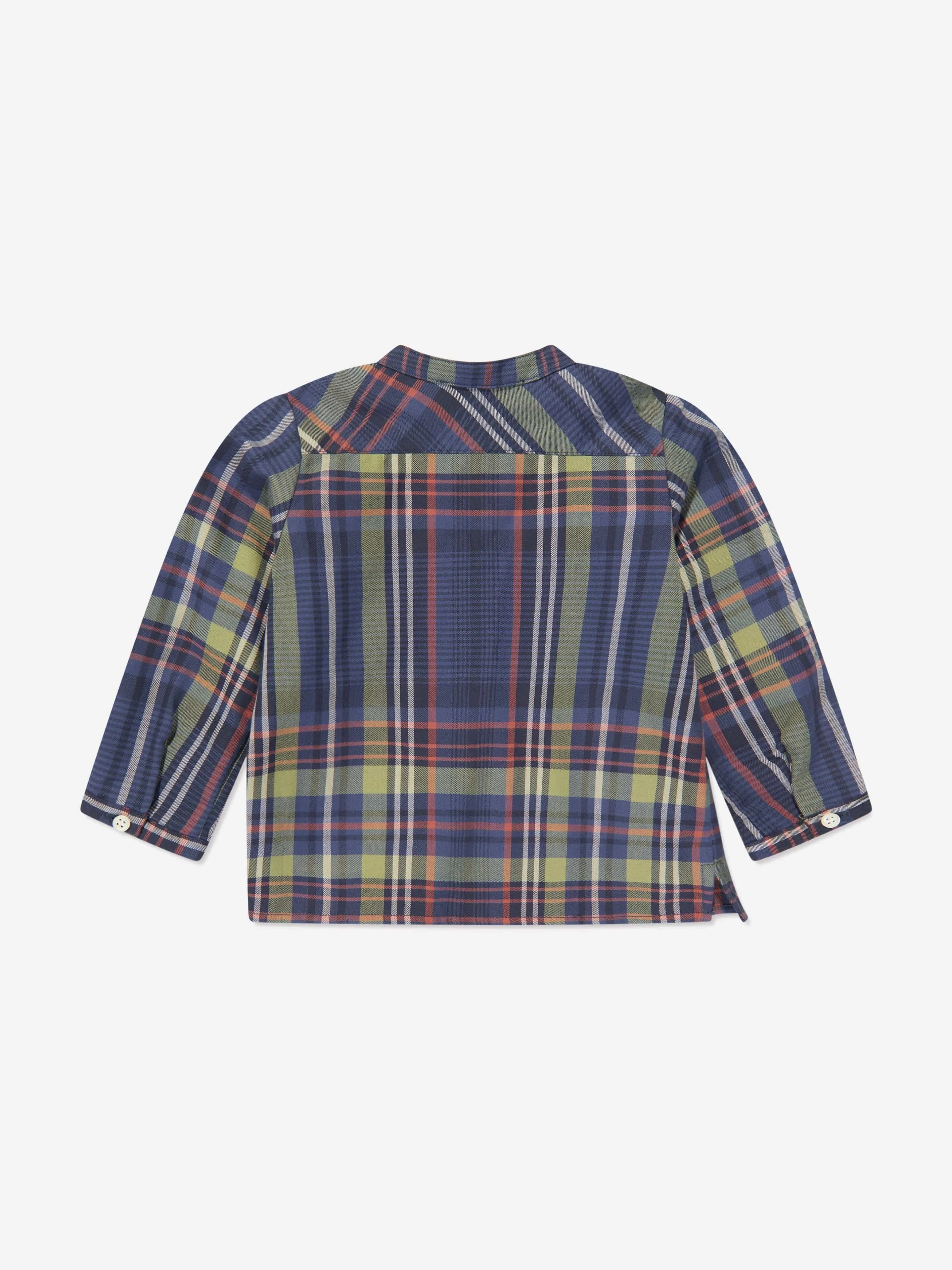 Bonpoint Baby Boys Polisson Tartan Hemd in Marineblau
