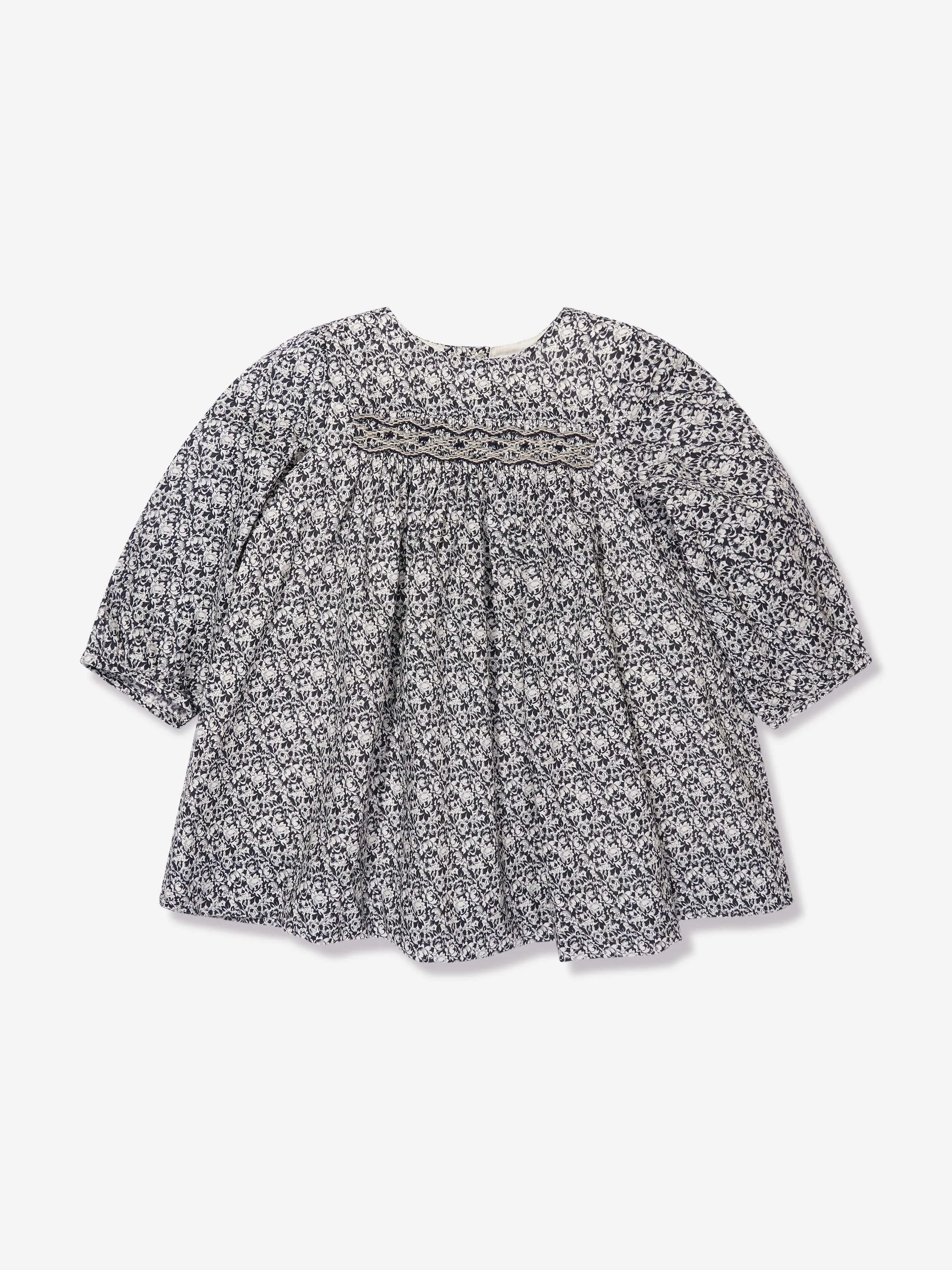Bonpoint Baby Girls Felicie Rüschenkleid in Blau