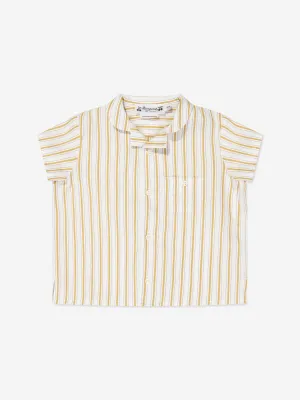Bonpoint Baby Girls Gestreiftes Gerald Hemd in Beige