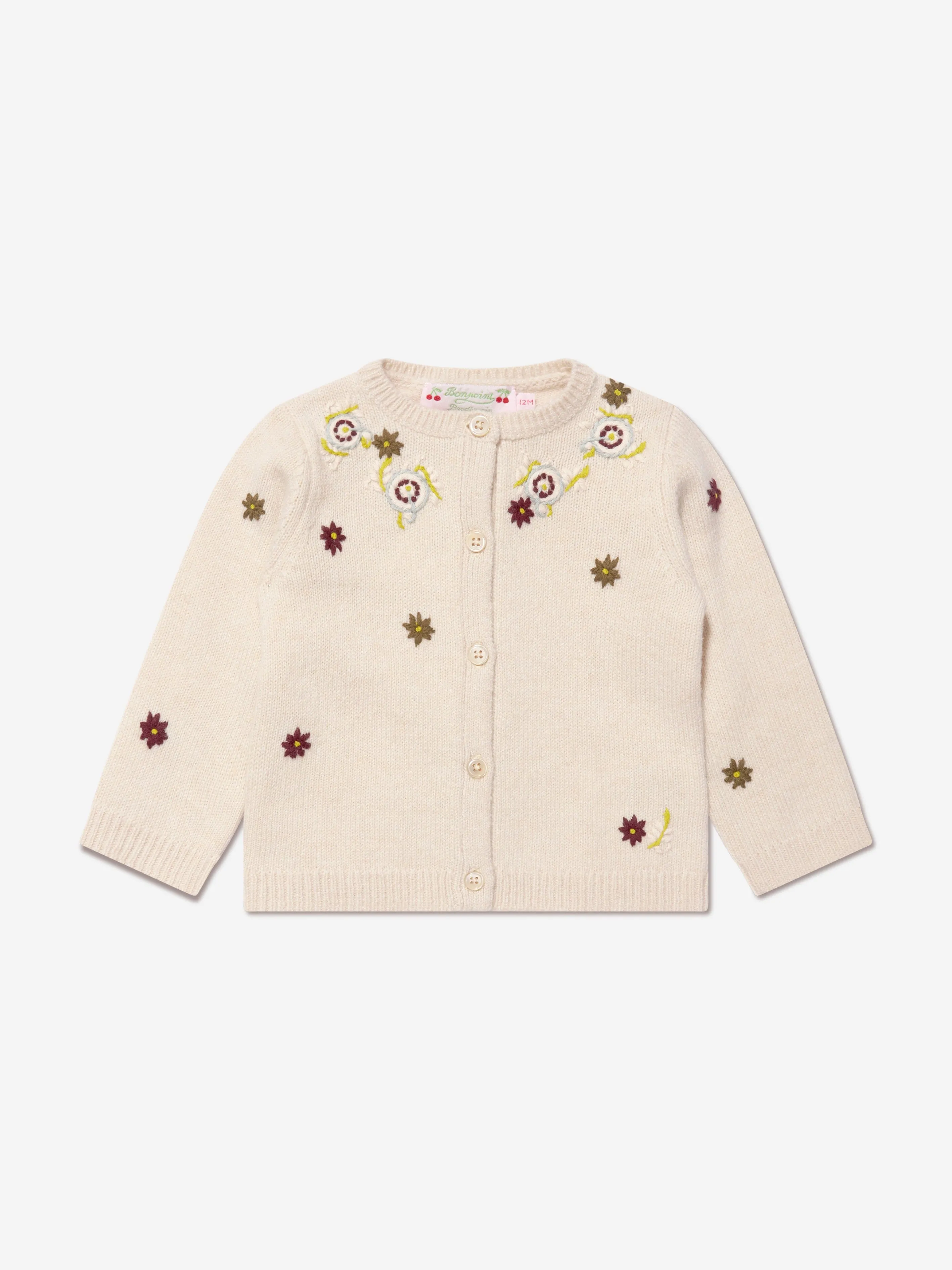 Bonpoint Baby Girls Telnie Wollcardigan in Elfenbein