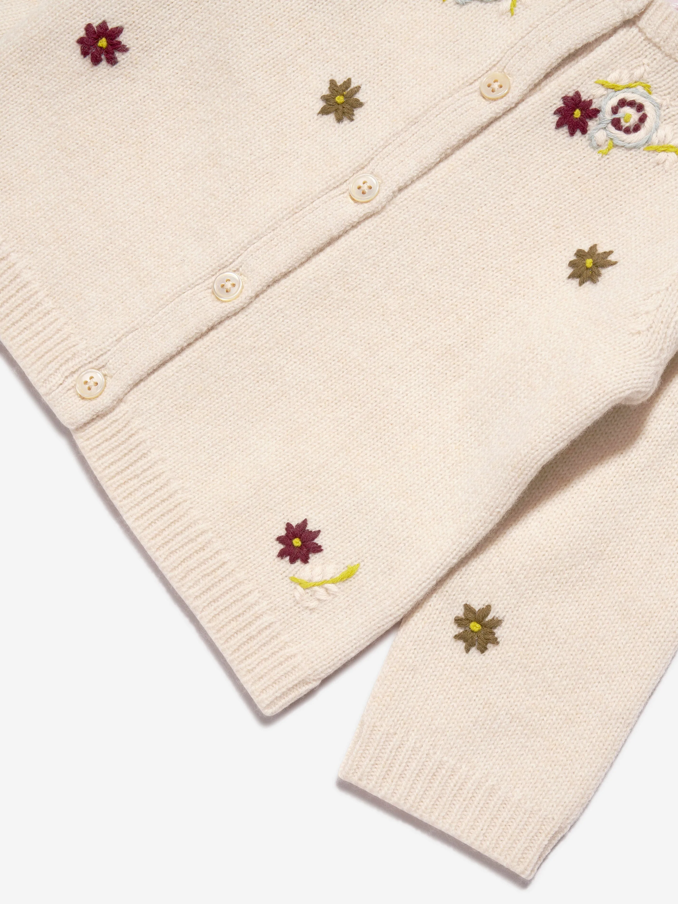 Bonpoint Baby Girls Telnie Wollcardigan in Elfenbein