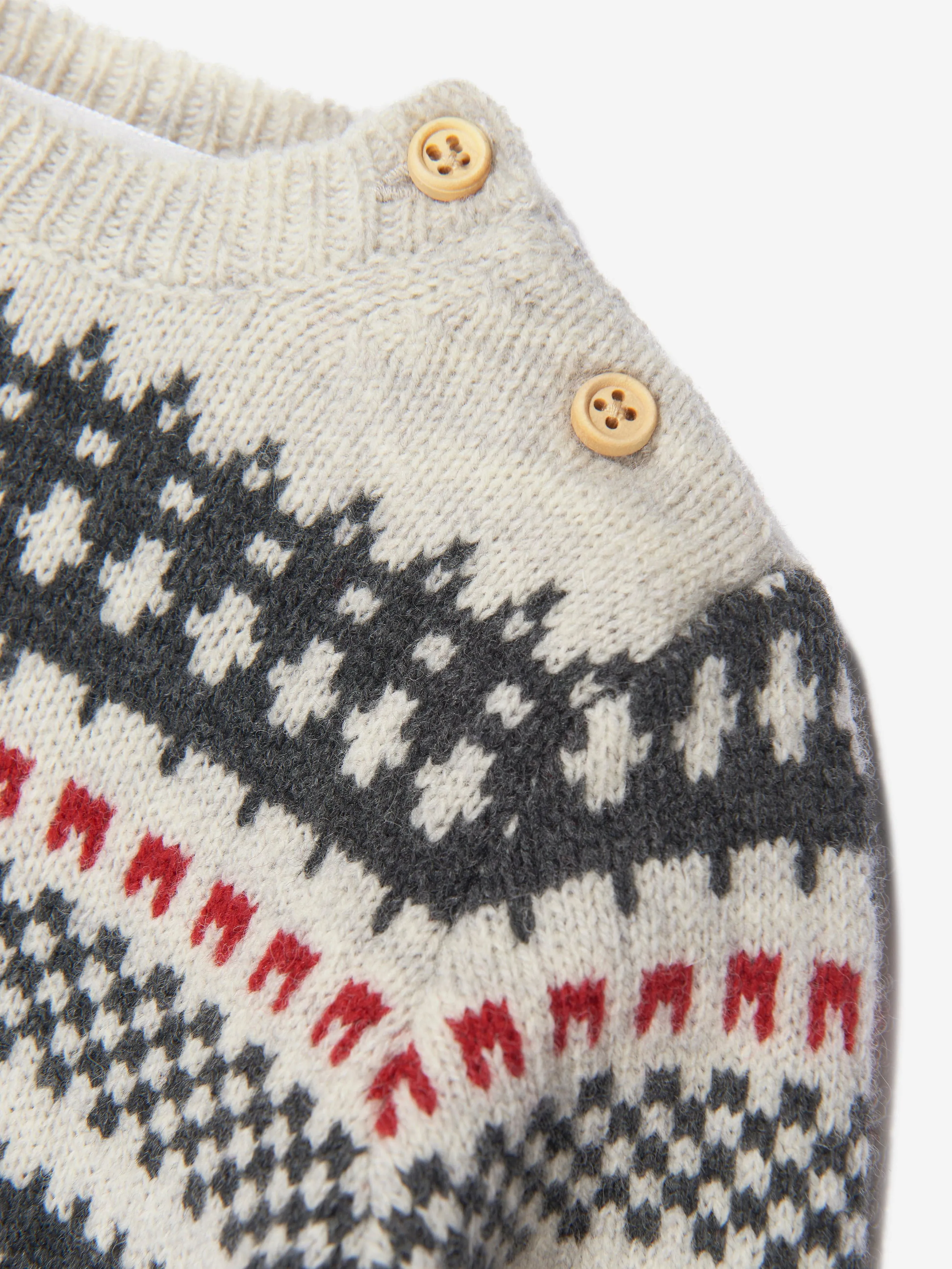 Bonpoint Baby Mädchen Woll-Berthilie Pullover in Grau