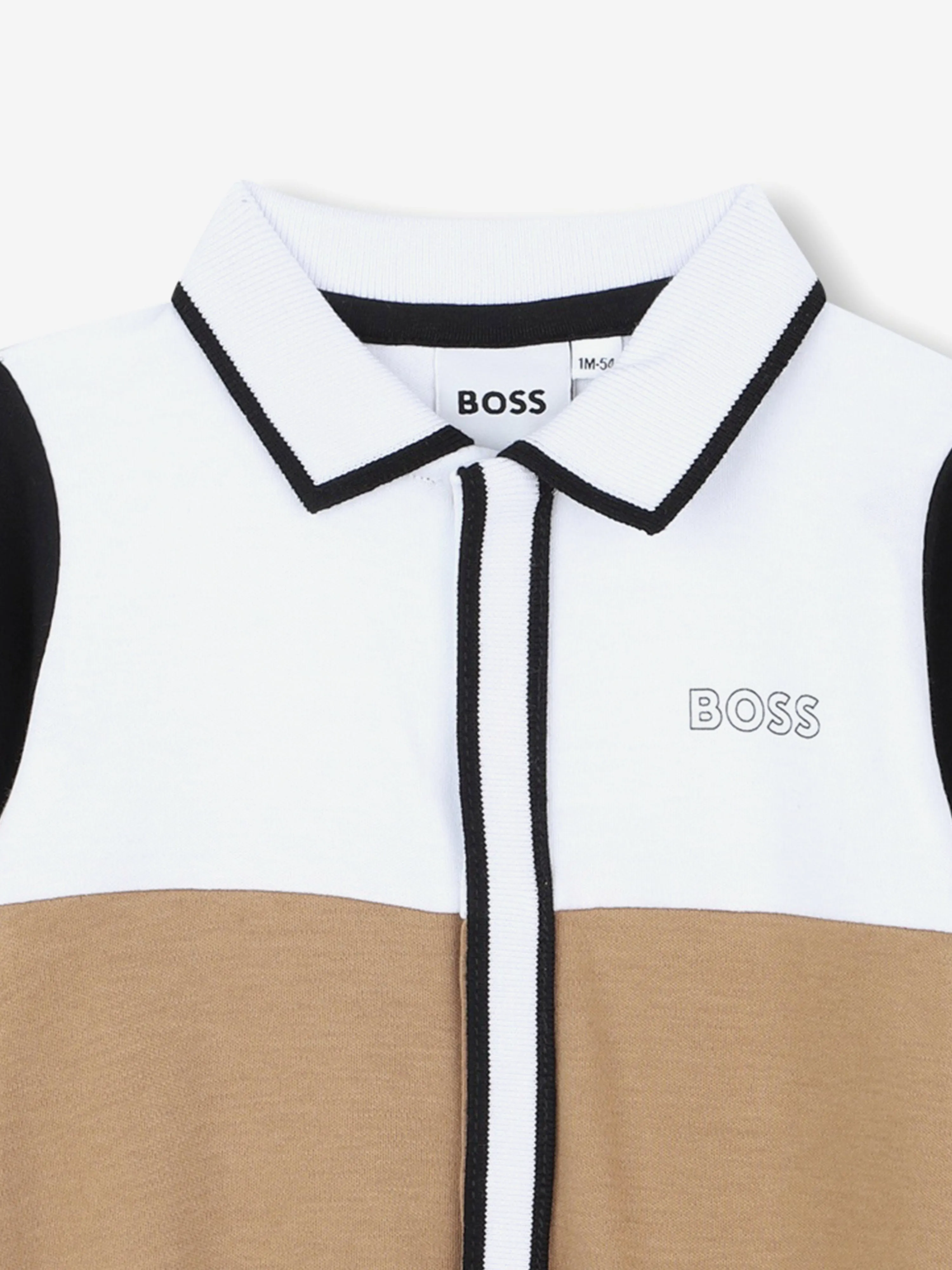 BOSS Baby Boys Farbblock Babygrow in Braun