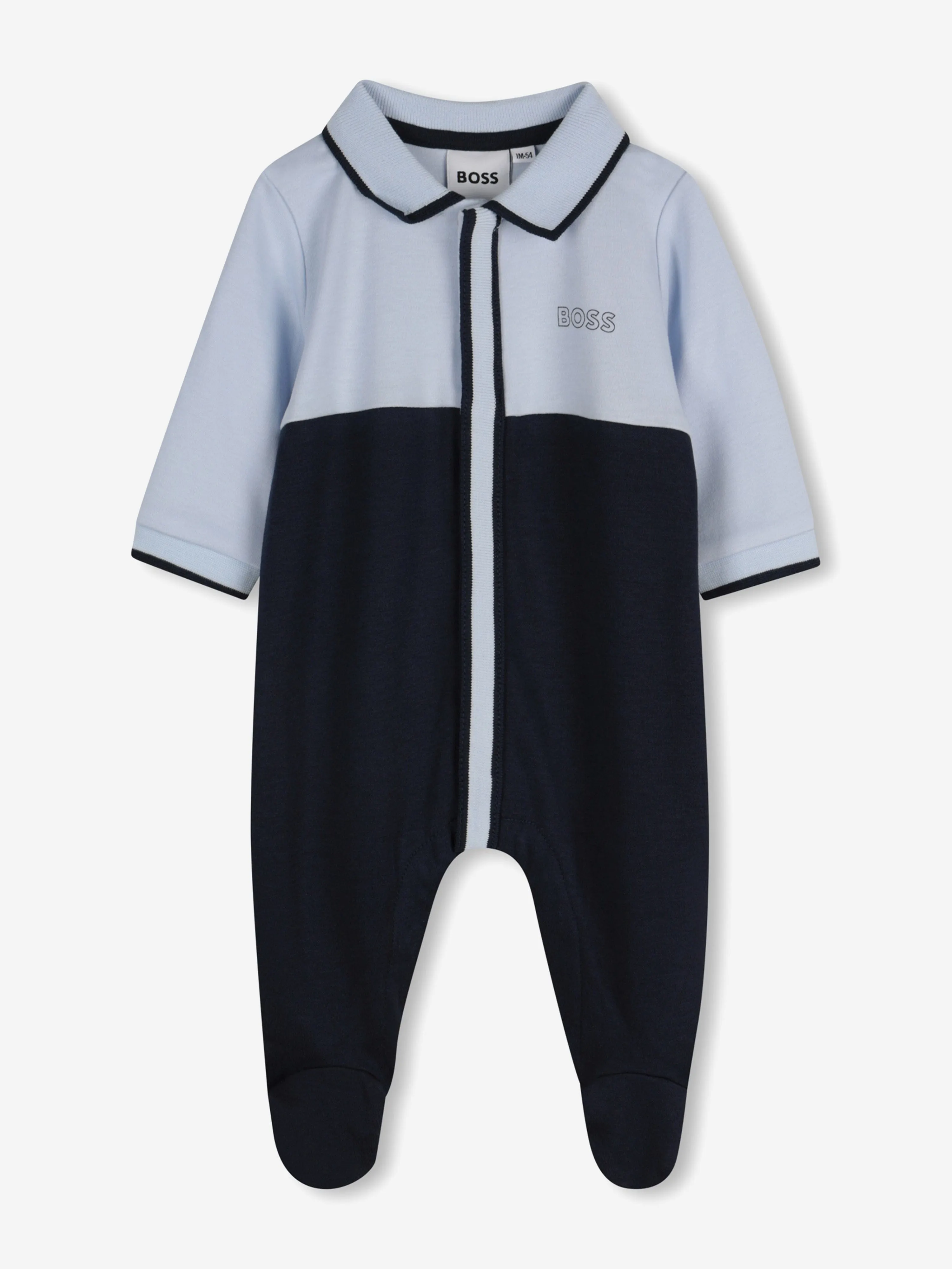 BOSS Baby Boys Colourblock Babygrow in Marineblau