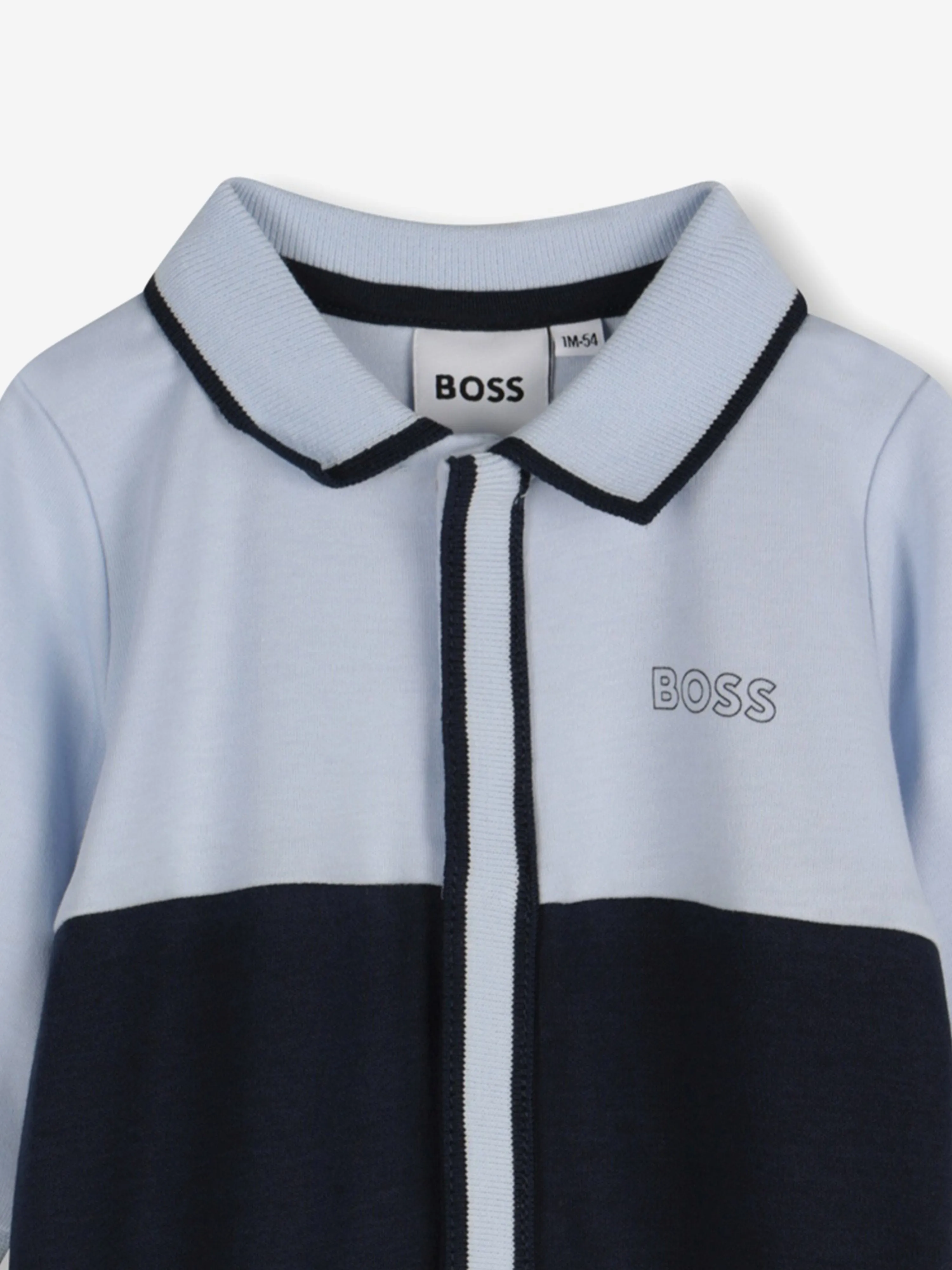 BOSS Baby Boys Colourblock Babygrow in Marineblau