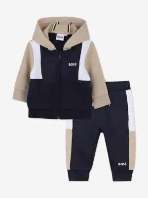 BOSS Baby Boys Colourblock Trainingsanzug in Marineblau