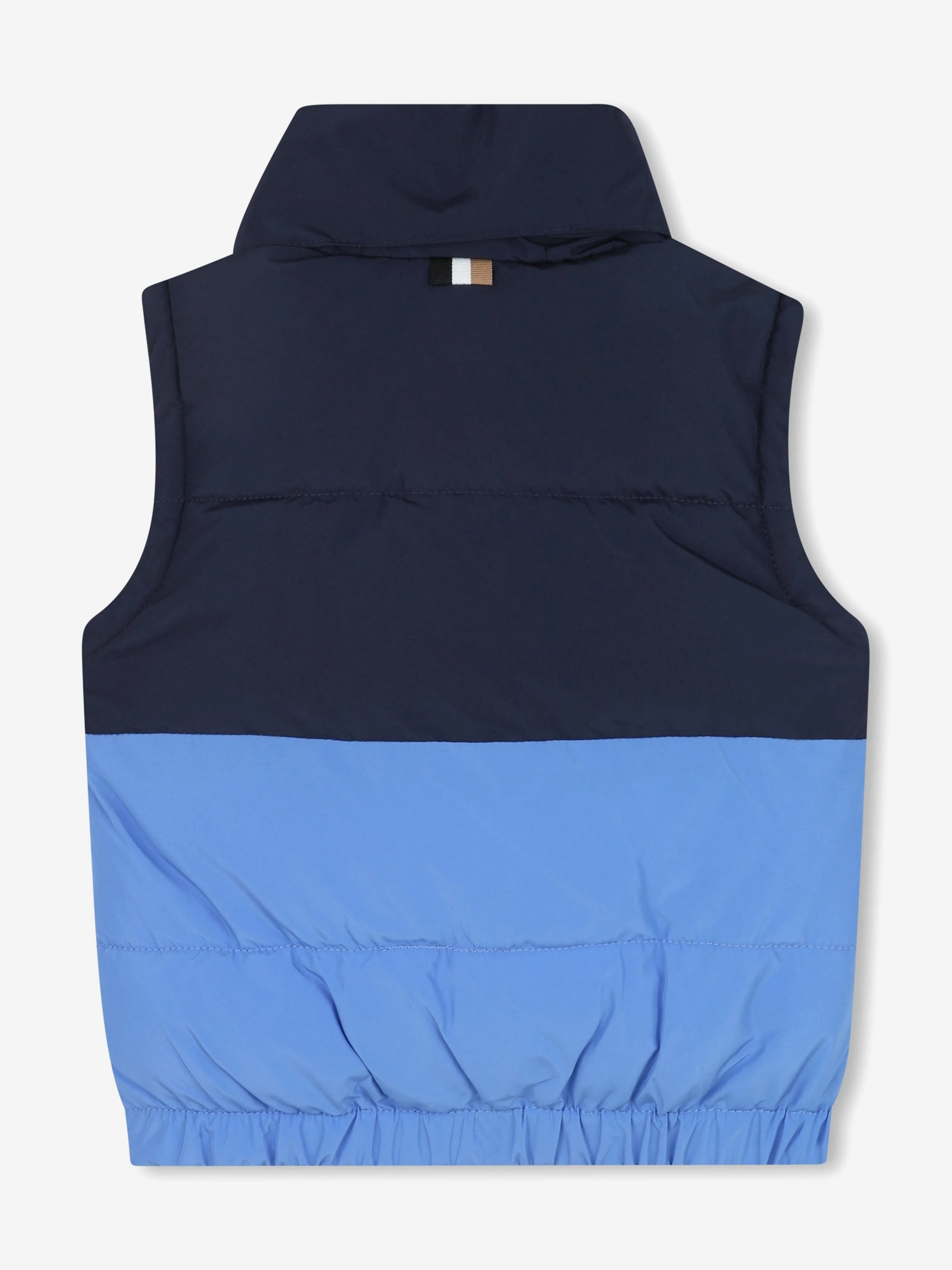 BOSS Baby Boys Down Colourblock Gilet in Marineblau