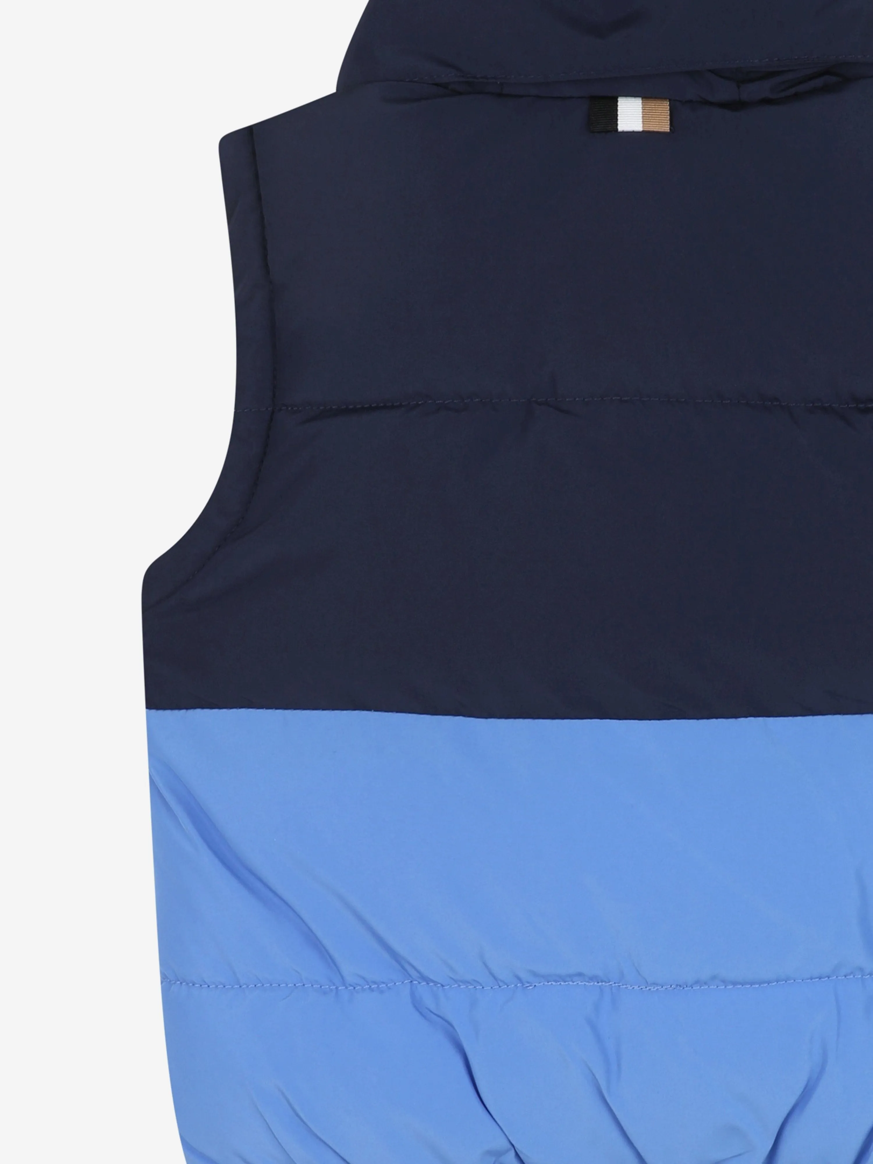 BOSS Baby Boys Down Colourblock Gilet in Marineblau