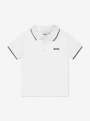 BOSS Baby Boys Logo Polo-Shirt in Weiß