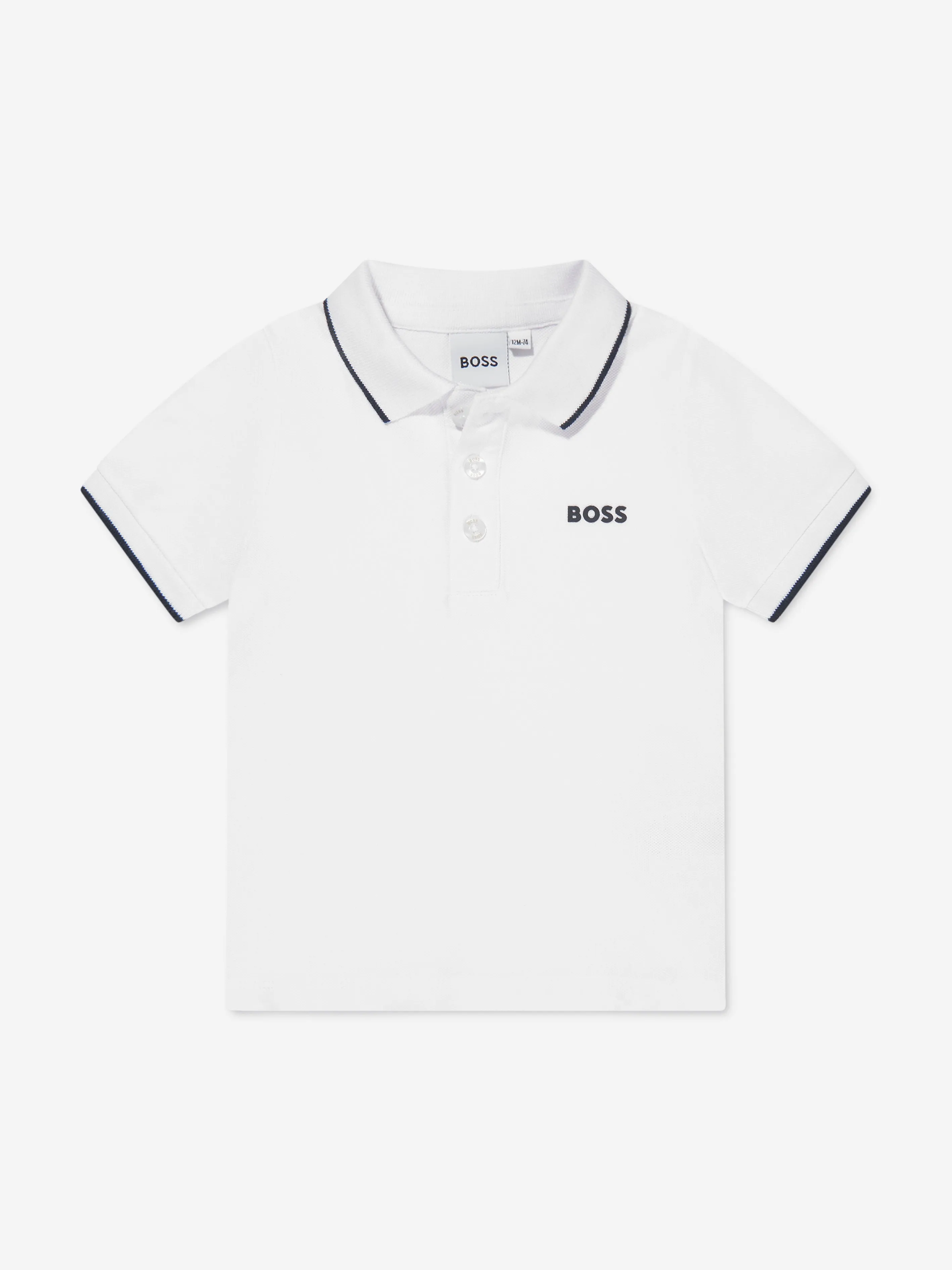 BOSS Baby Boys Logo Polo-Shirt in Weiß