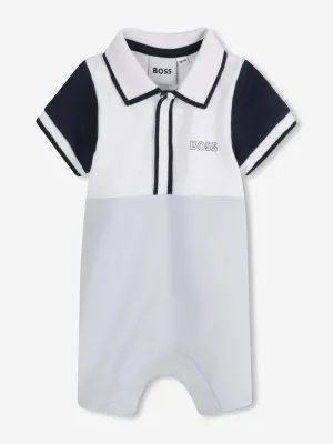 BOSS Baby Boys Logo Print Strampler in Blau
