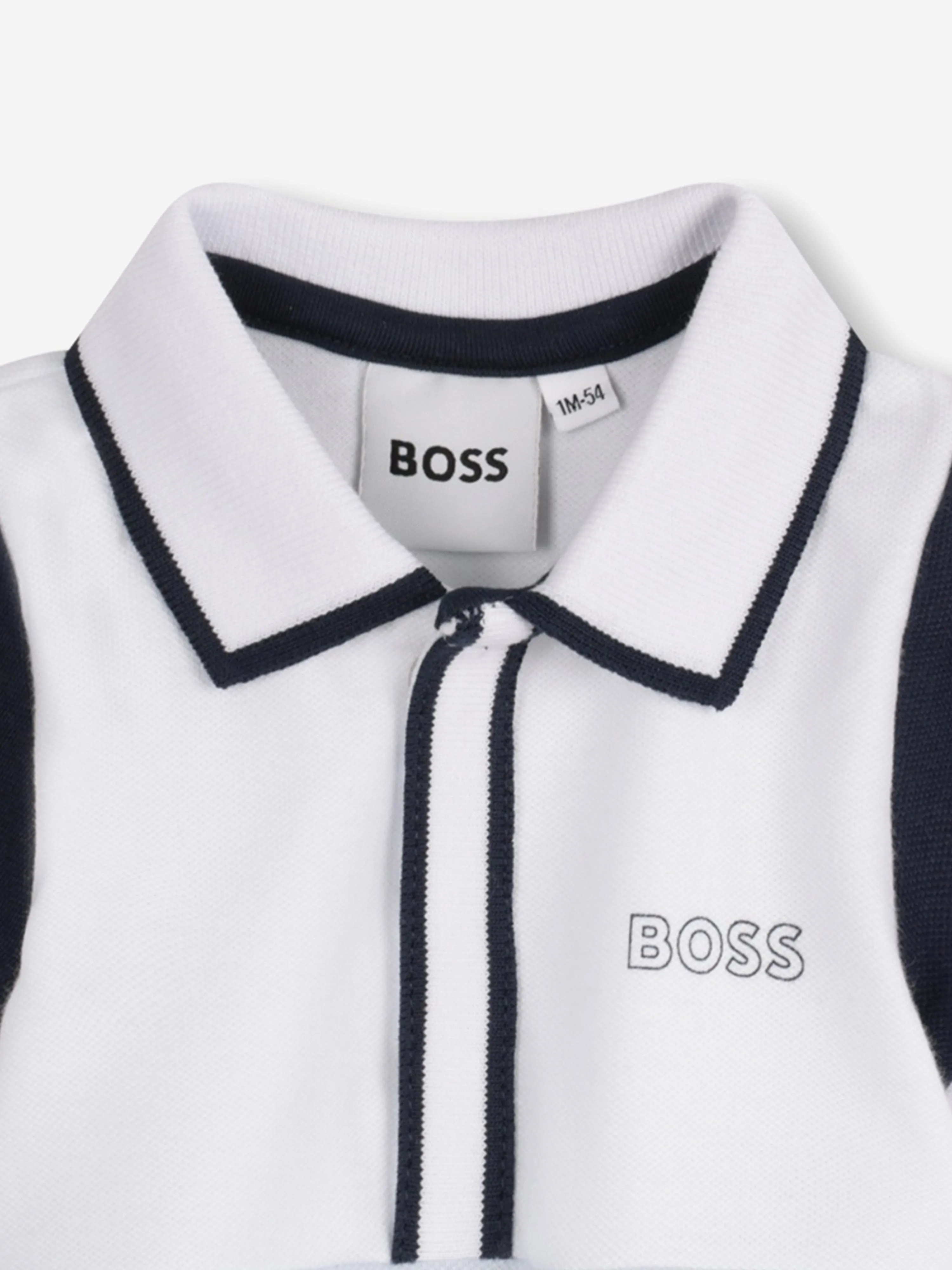 BOSS Baby Boys Logo Print Strampler in Blau