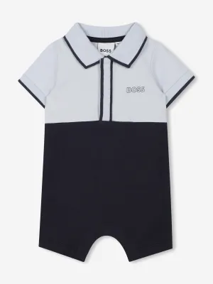 BOSS Baby Boys Logo Print Strampler in Marineblau
