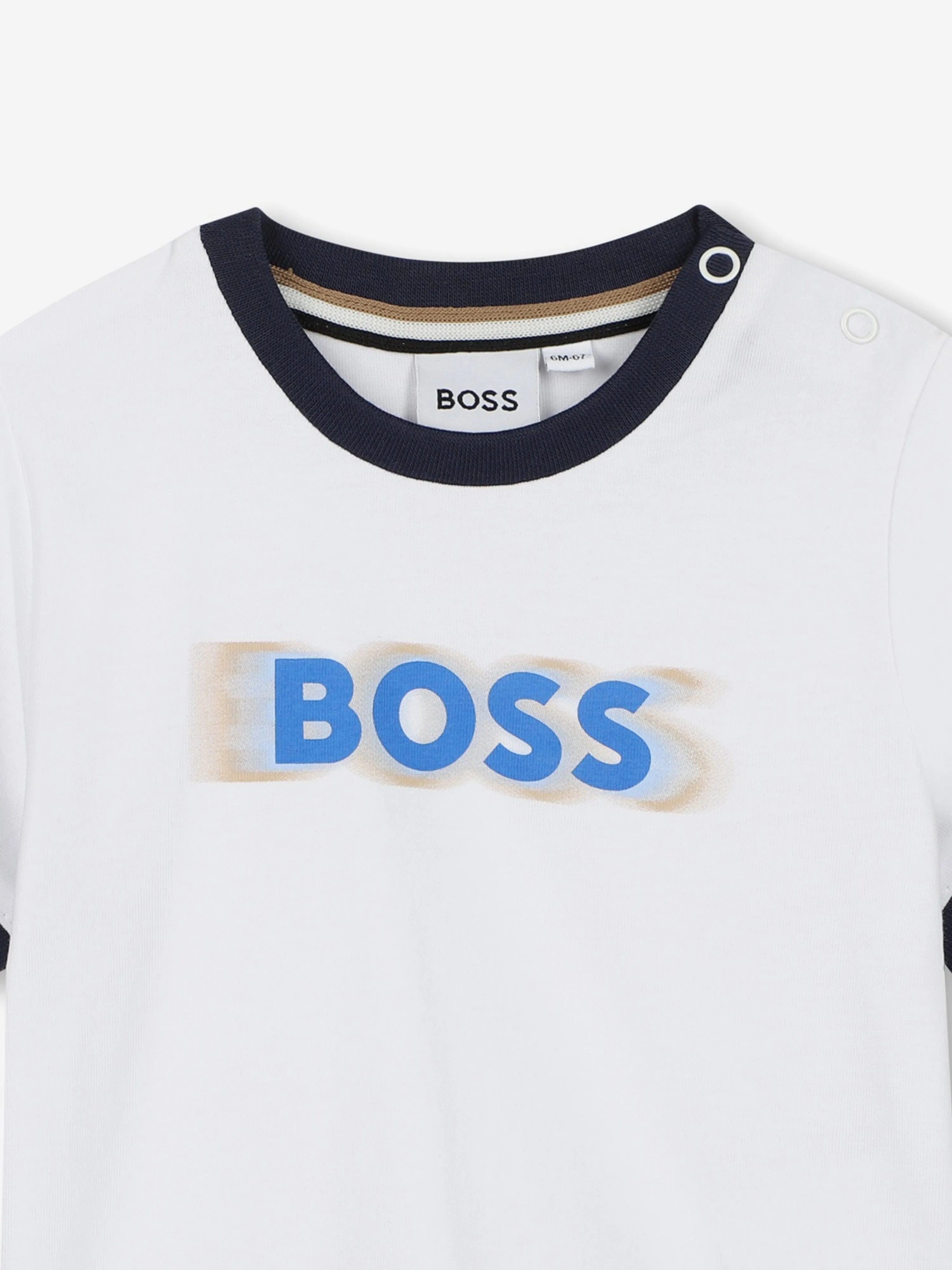 BOSS Baby Boys Logo Print T-Shirt in Weiß