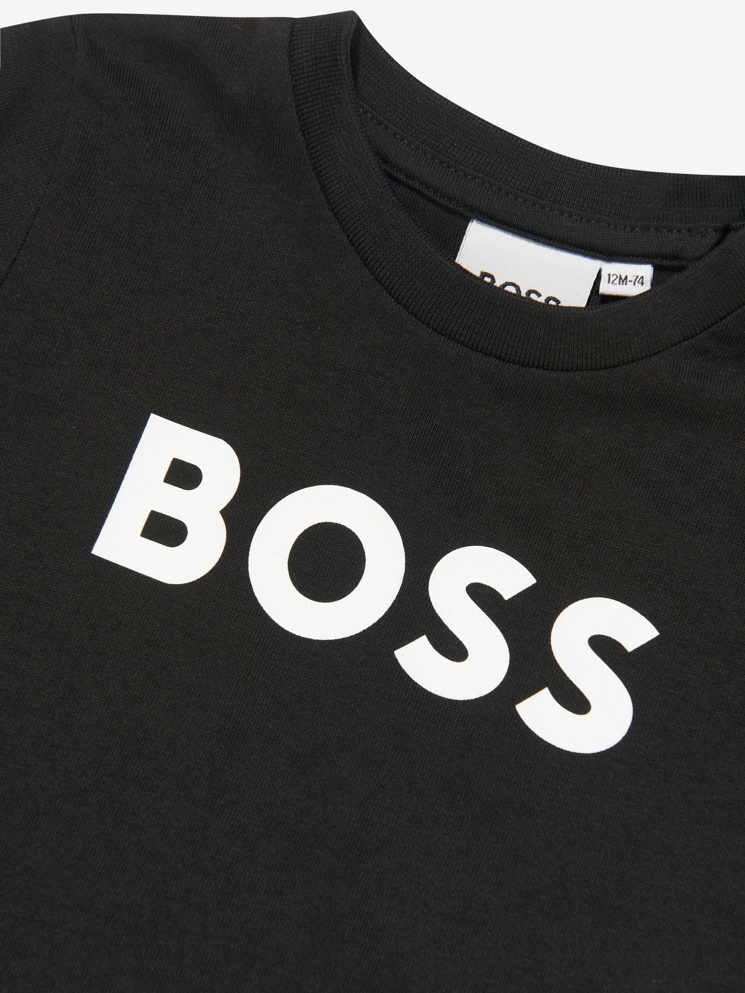 BOSS Baby Boys Logo T-Shirt in Schwarz