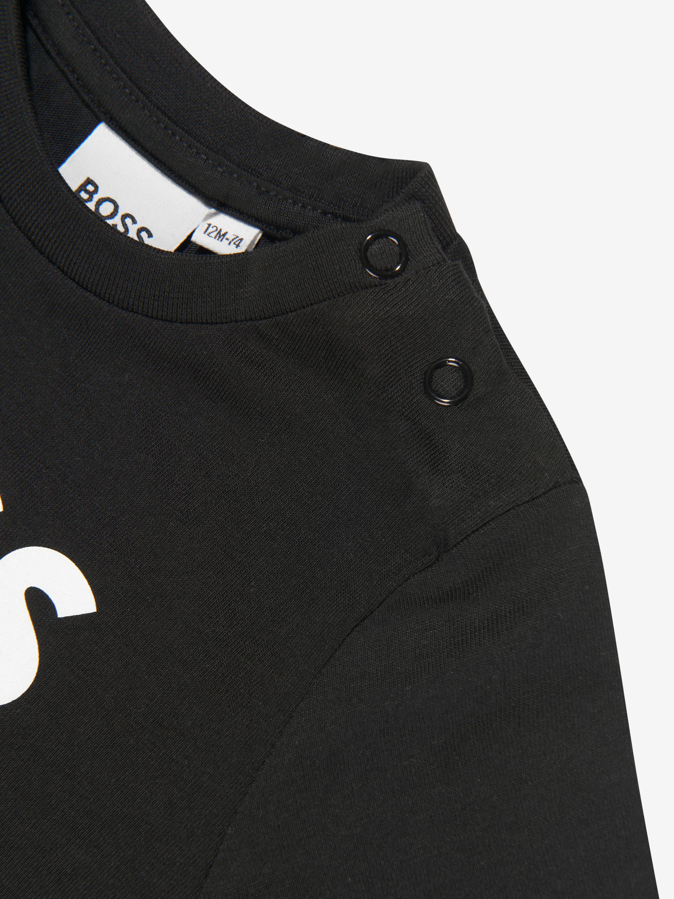 BOSS Baby Boys Logo T-Shirt in Schwarz