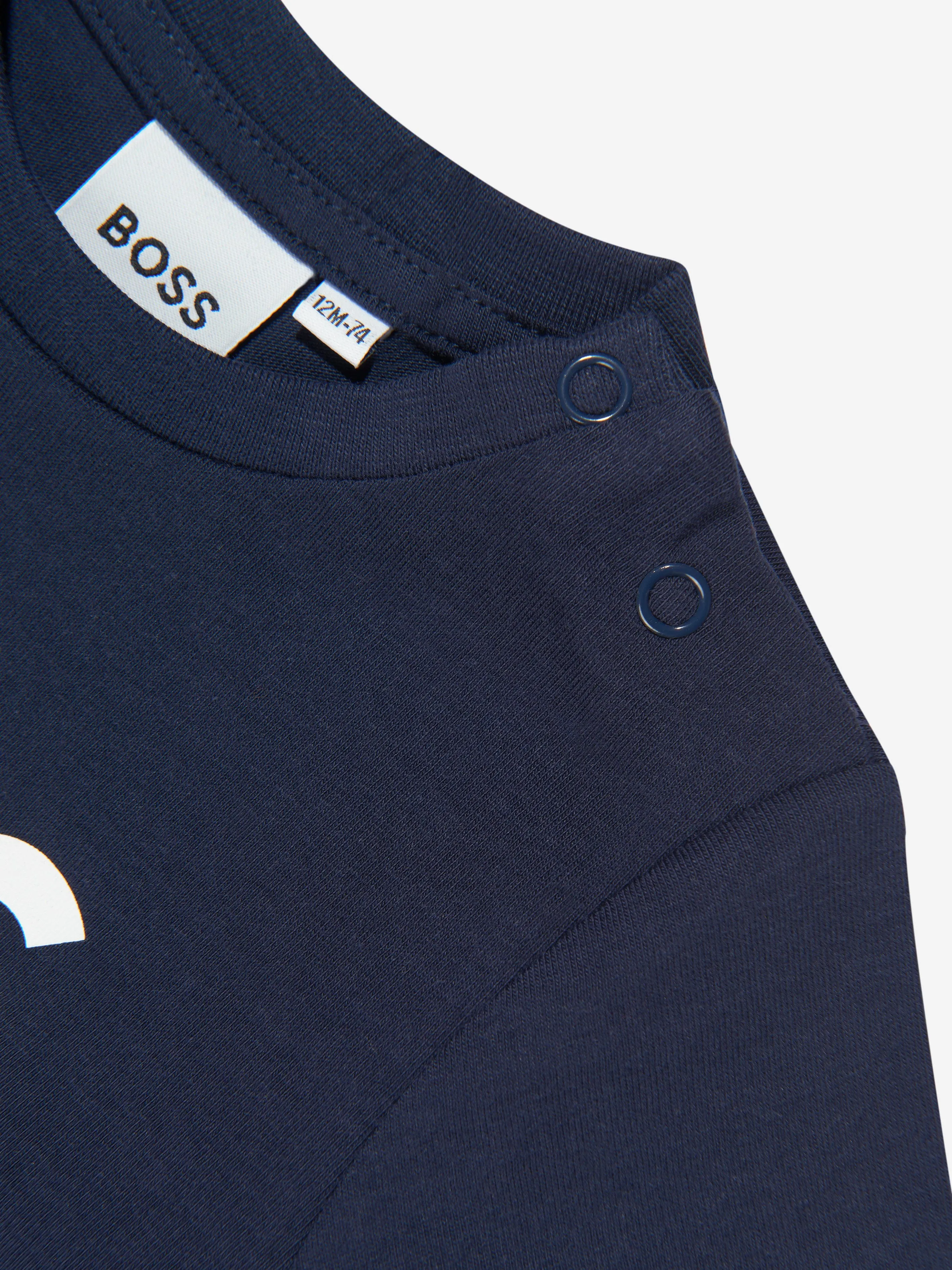 BOSS Baby Boys Logo T-Shirt in Marineblau