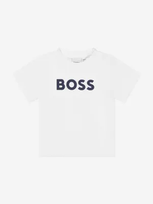 BOSS Baby Boys Logo T-Shirt in Weiß