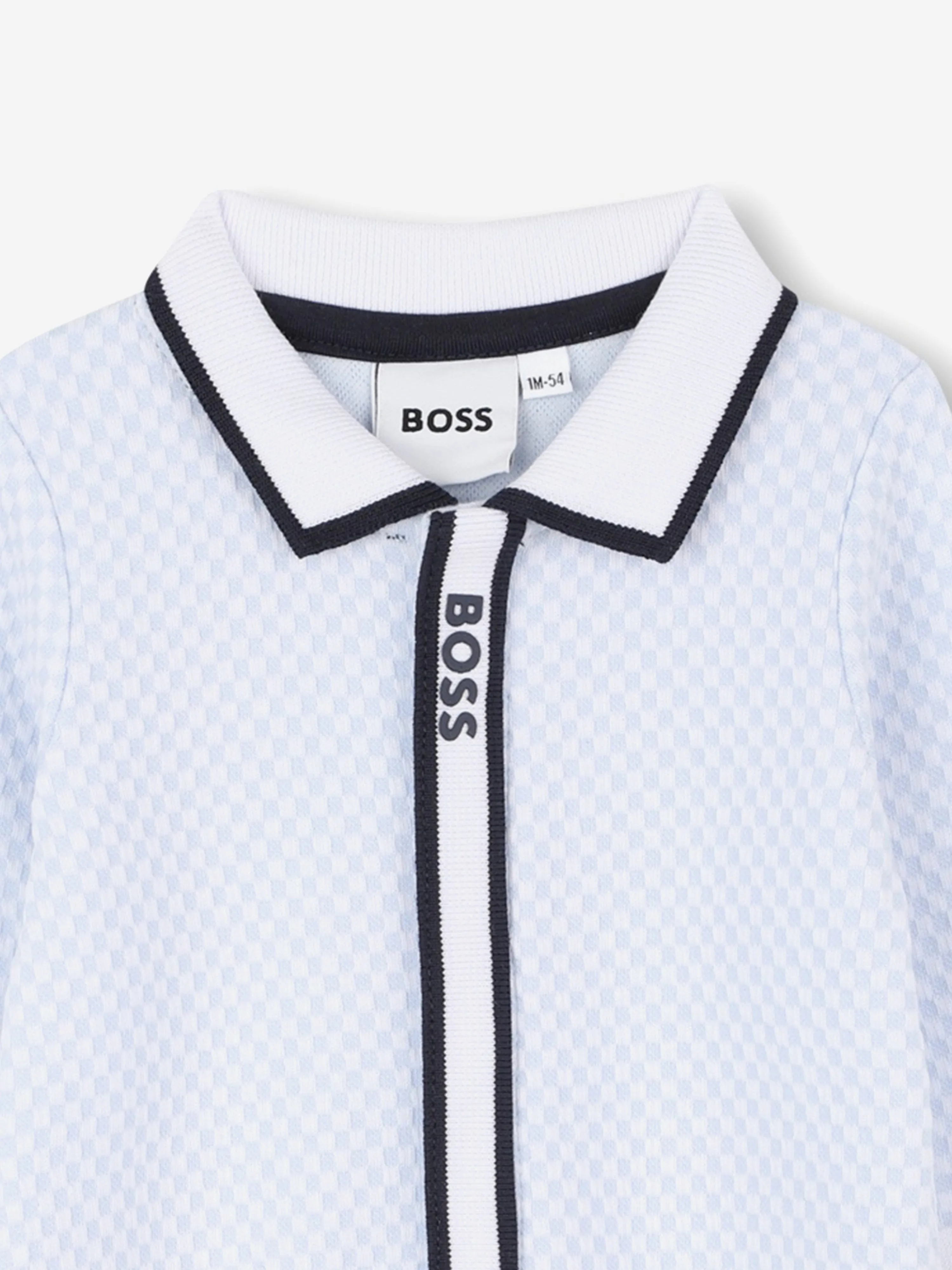 BOSS Baby Jungen Polo-Strampler in Blau