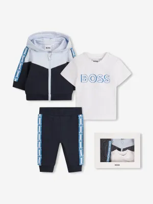 BOSS Baby Jungen Tracksuit-Set in Marineblau