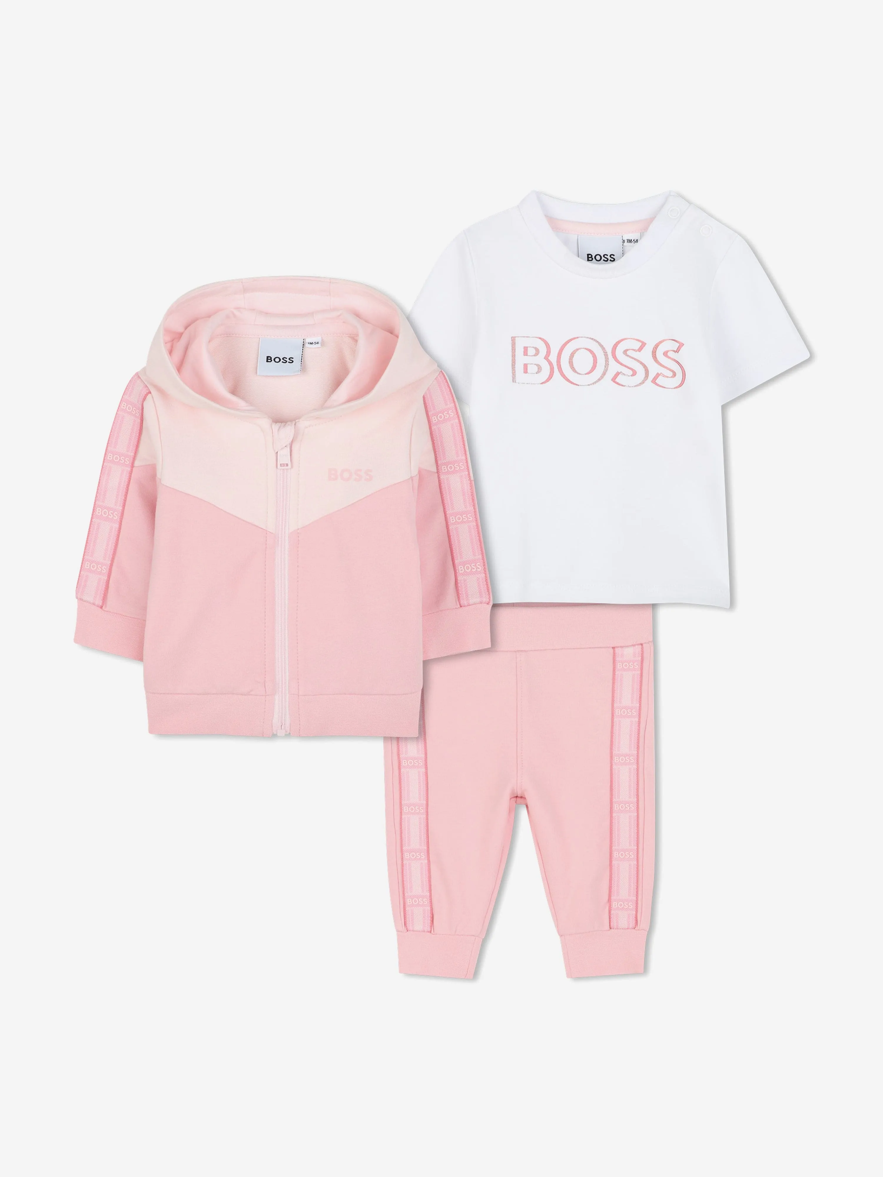 BOSS Baby Girls Tracksuit-Set in Pink