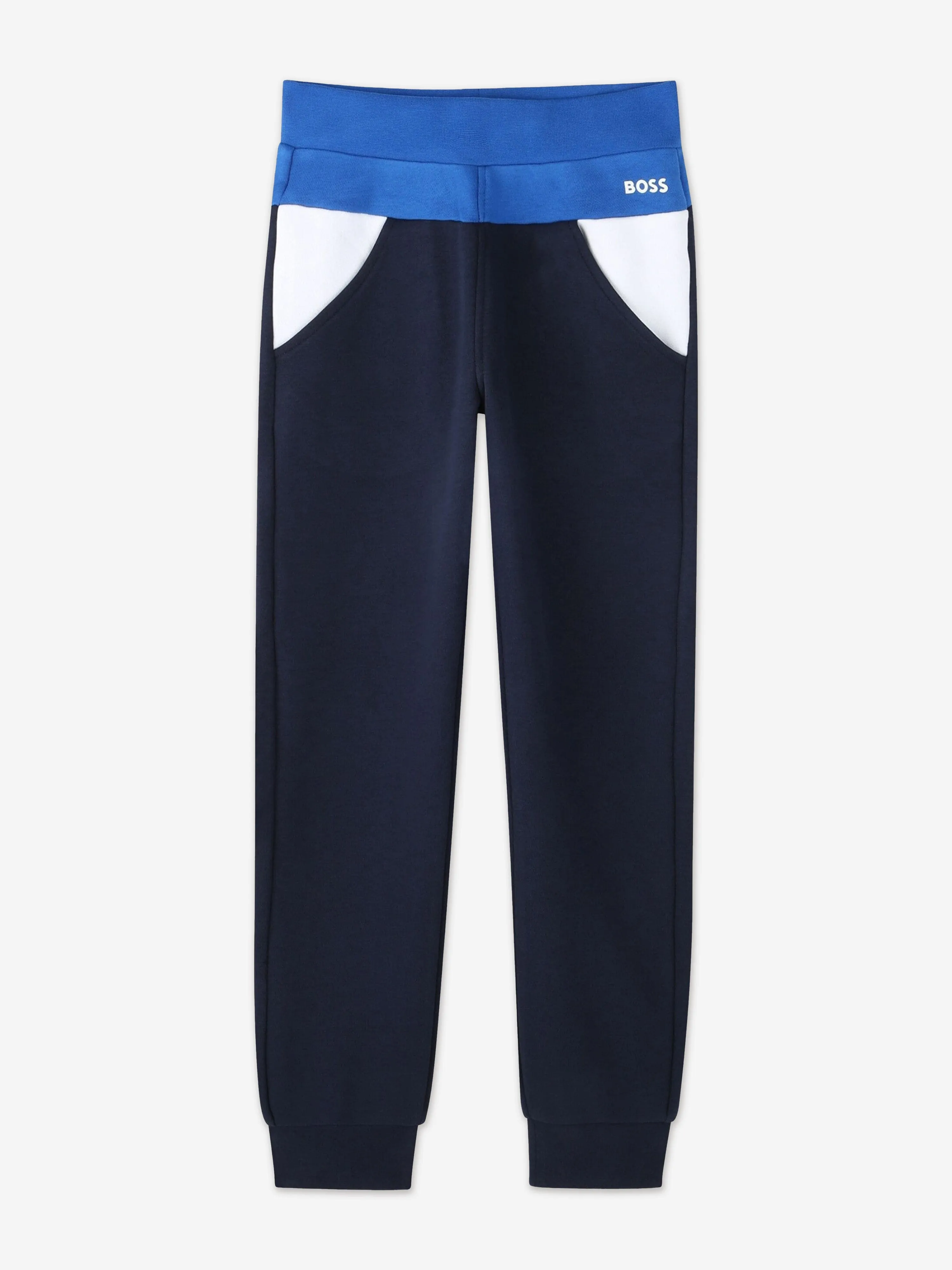 BOSS Boys Colourblock Jogger in Marineblau