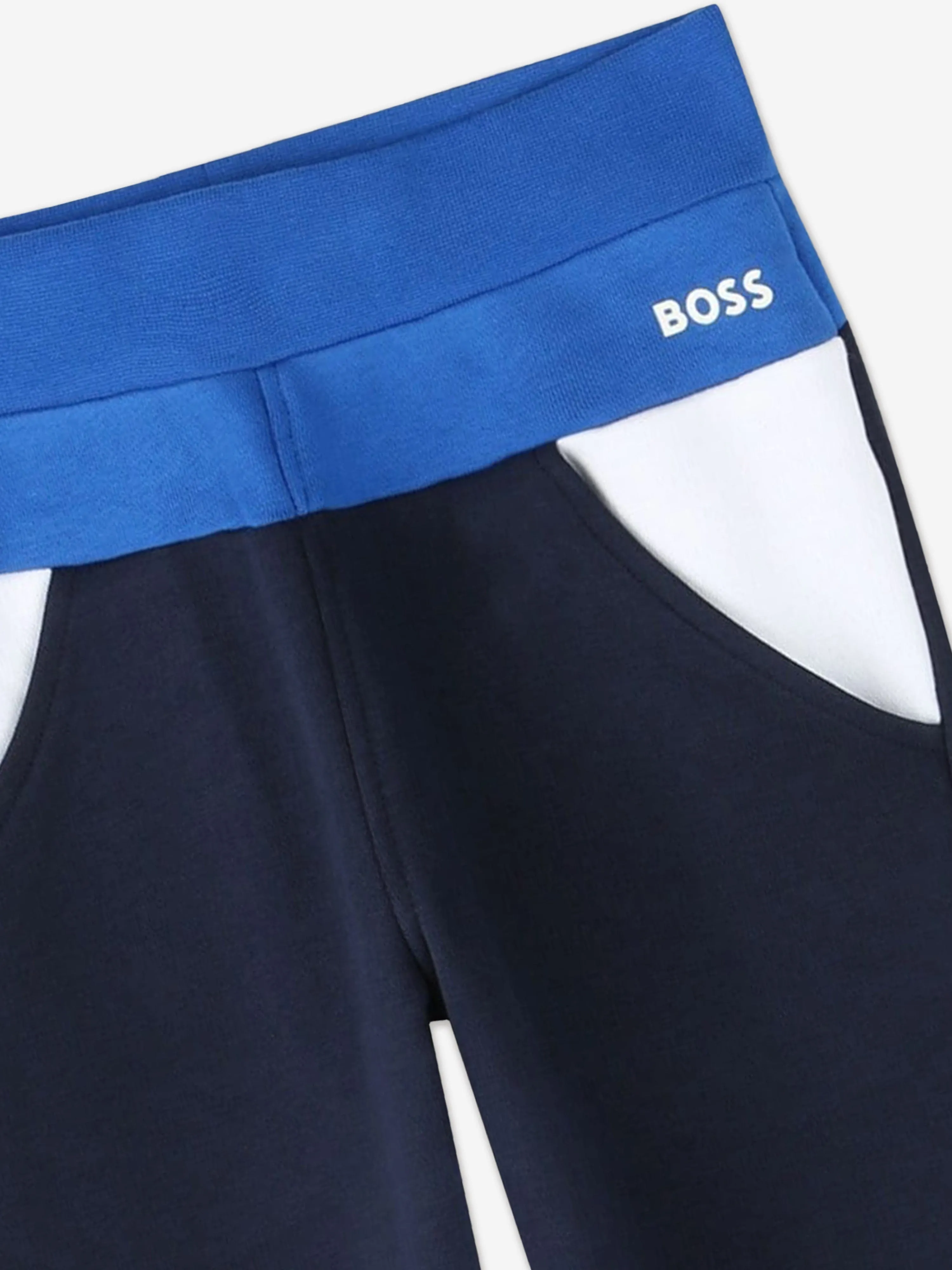 BOSS Boys Colourblock Jogger in Marineblau