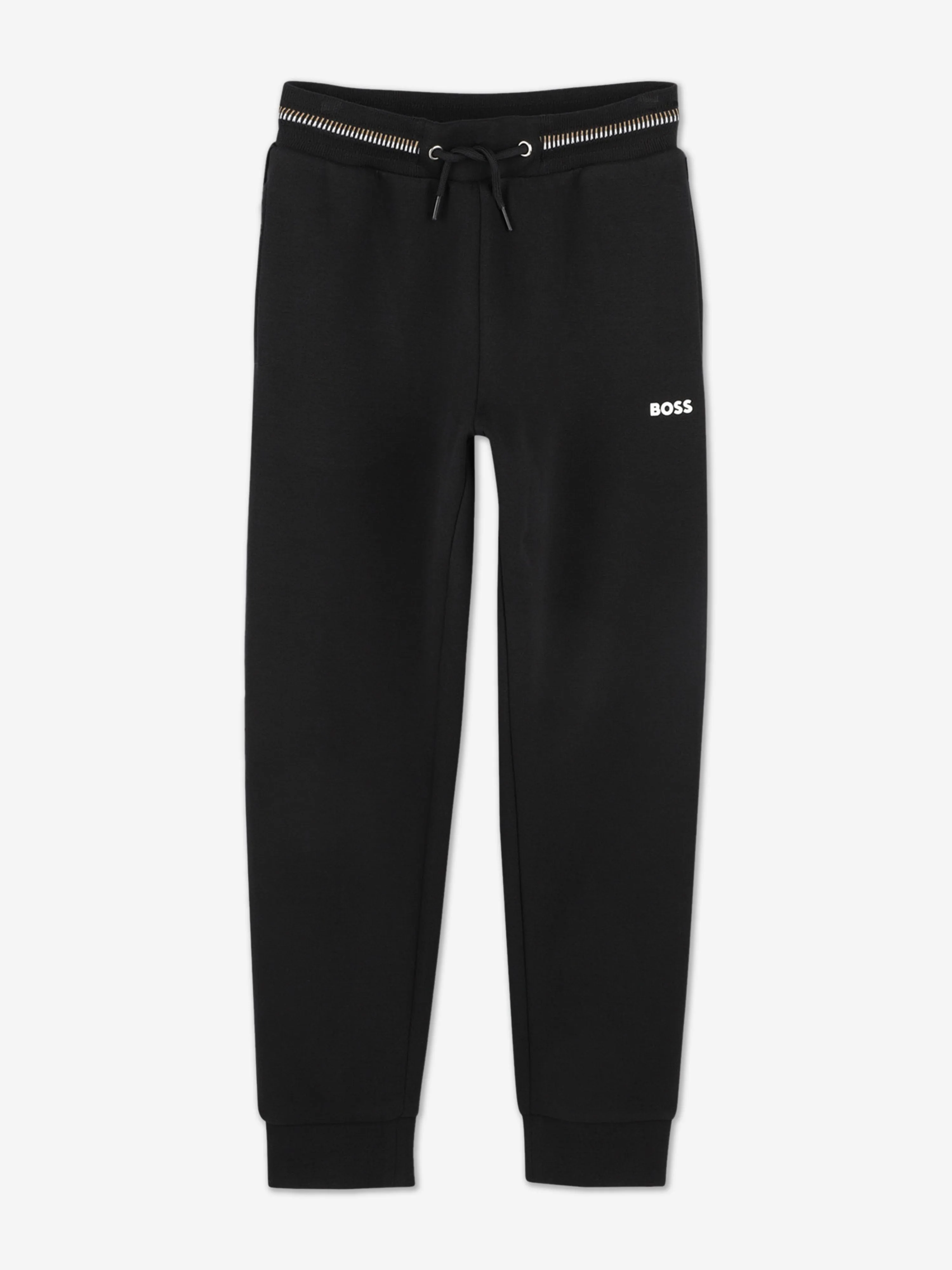 BOSS Boys Logo Print Tracksuit in Schwarz