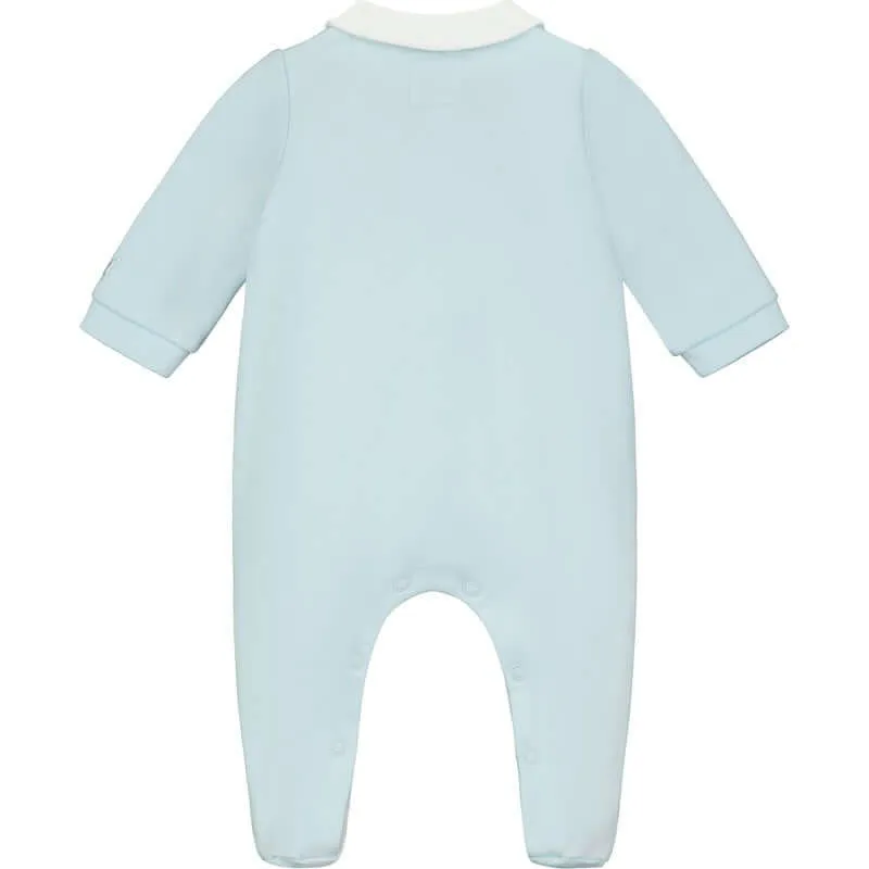 Jungen Blauer Baumwoll-Bären Babybody