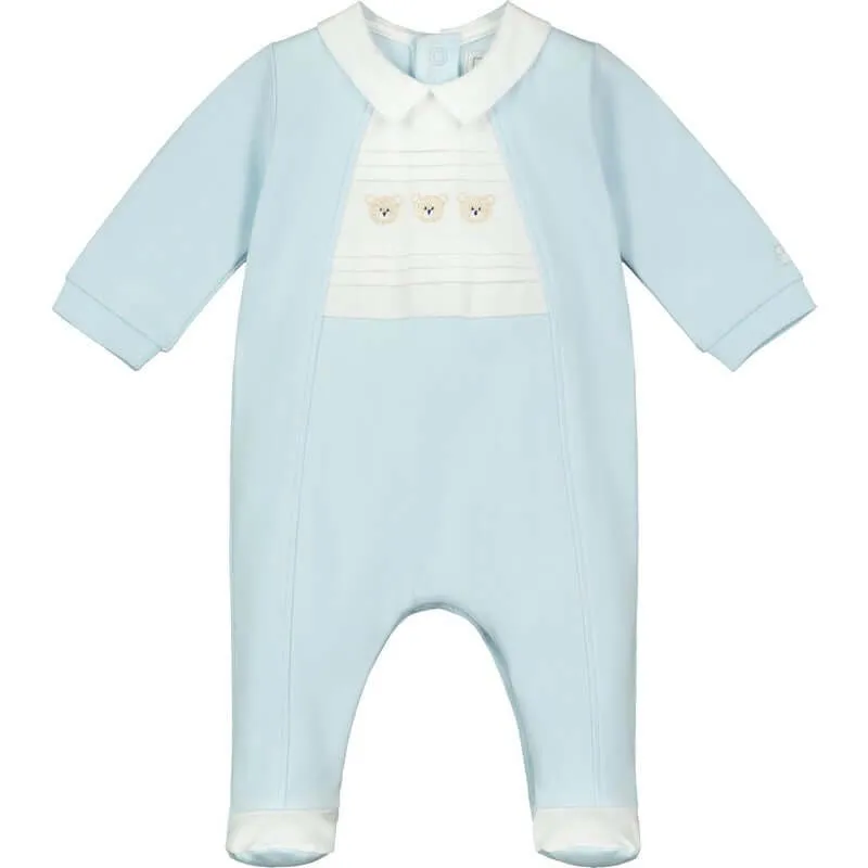 Jungen Blau Baumwolle Freddie Babygrow