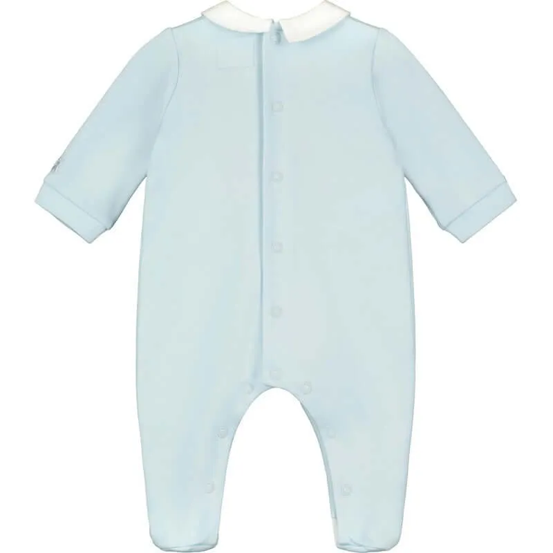 Jungen Blau Baumwolle Gepolsterter Strampler