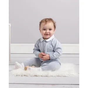 Jungen Blauer Diamant Gestrickter Strampler