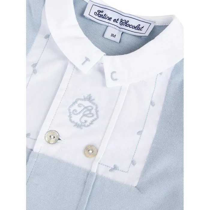 Blaues Jungen-Babyoverall