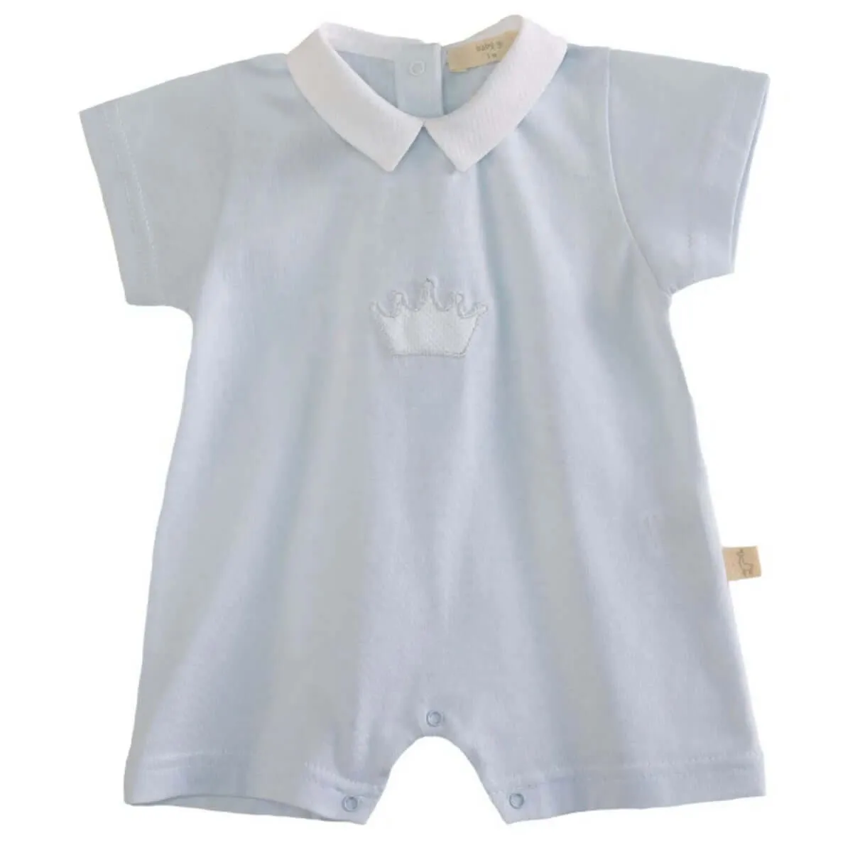 Blaues Jungen-Overall mit Krone