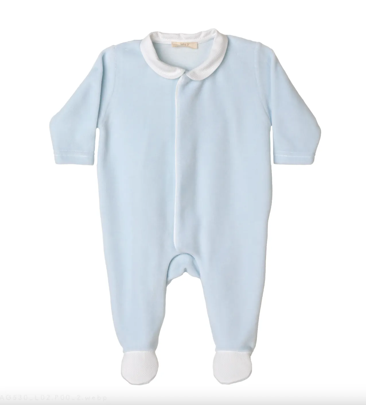 Jungen Blauer Samt Engel Babygrow & Hut